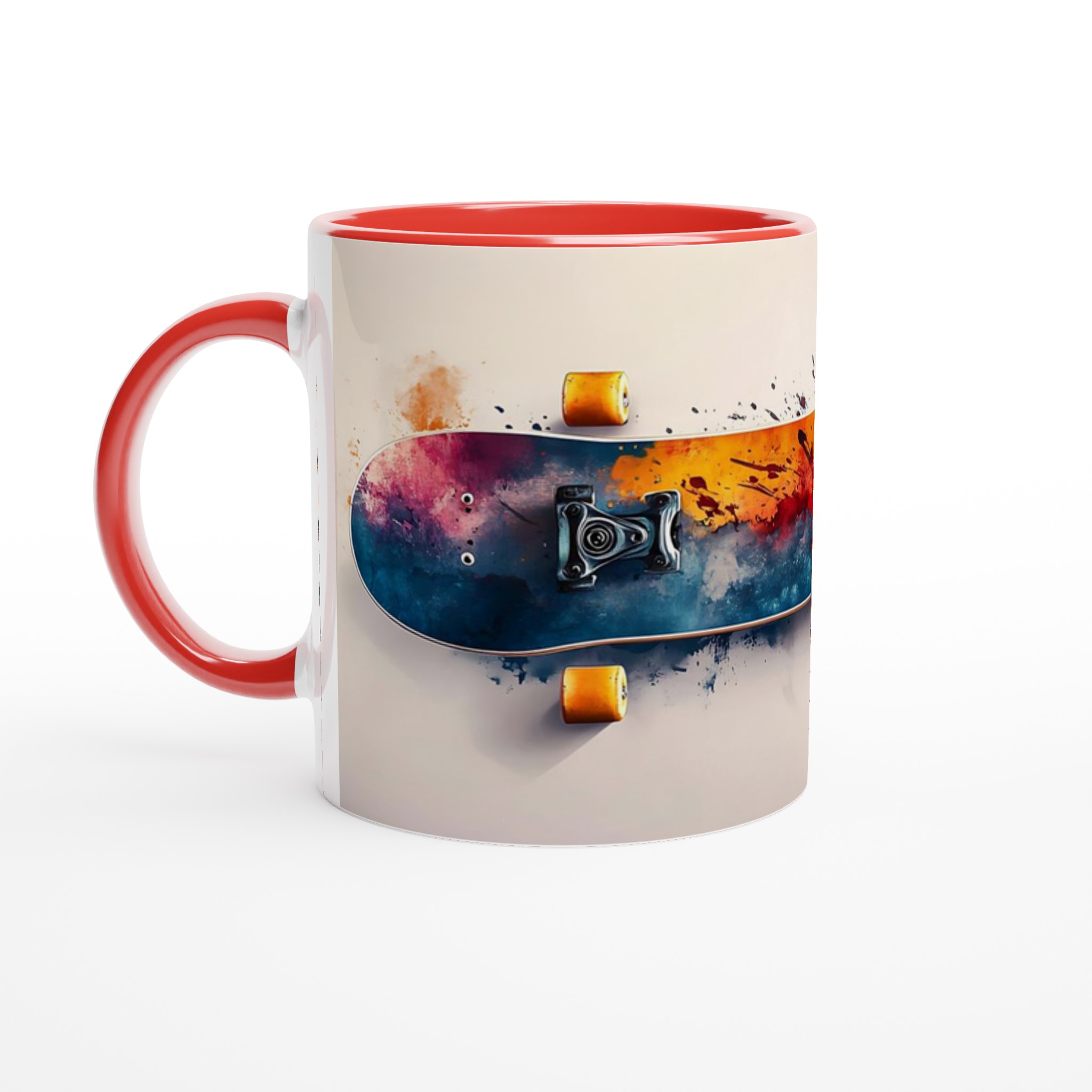 Abstrakt Skateboard Konst Mugg – 11oz Keramikmugg i ditt val av 7 Livfulla Färger 5 1d283680-4aed-41ca-9580-61822ccec723