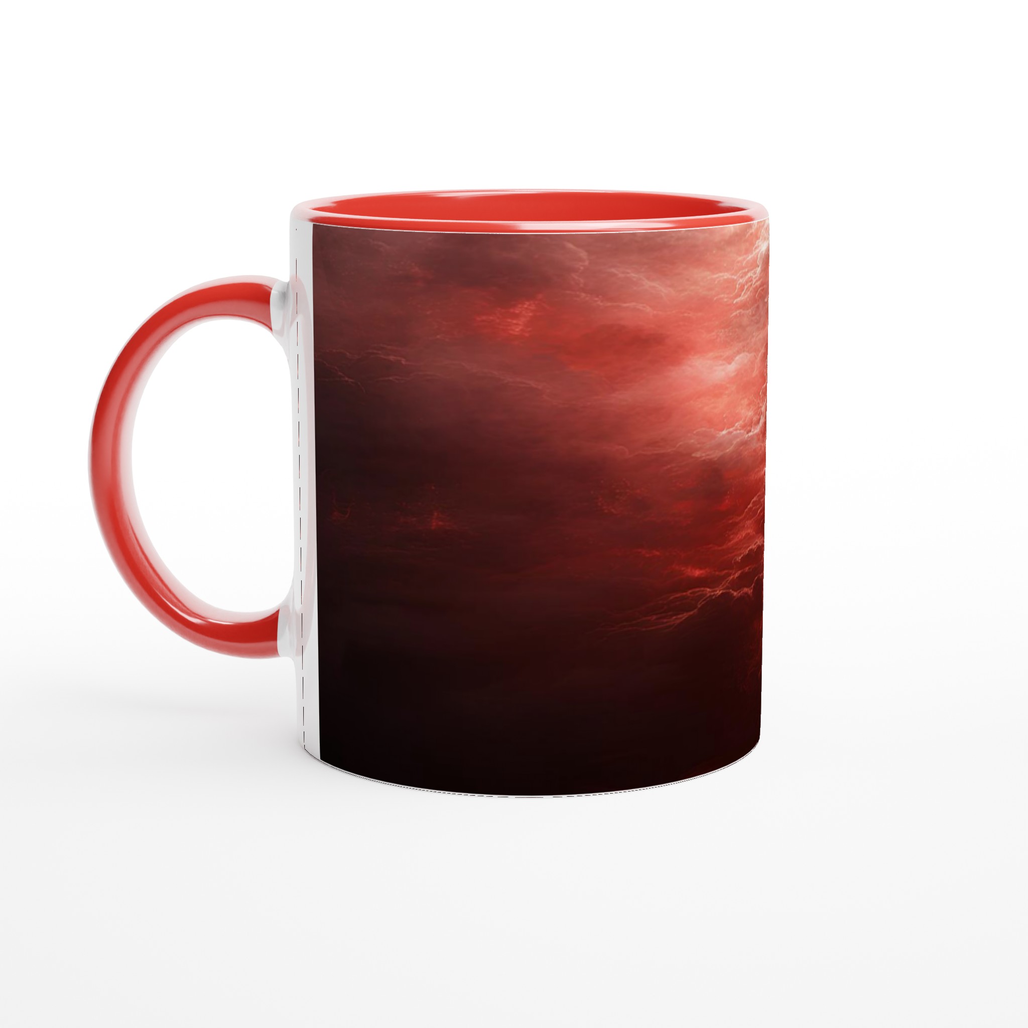 Mörk abstrakt molnkonst 11oz Keramisk Mugg – Mystisk Eldröd Design för Din Favoritdryck 5 1d4e853f-ca98-4a48-a430-5734d12c0954