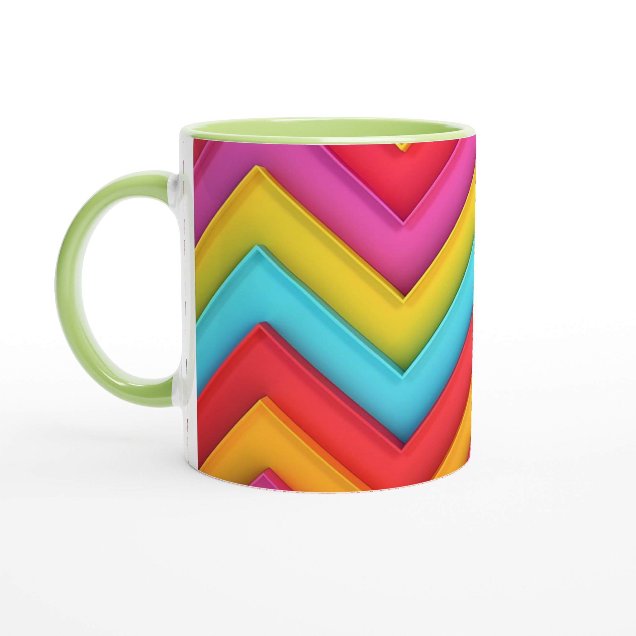 Färgglad Chevron Keramisk Mugg - Välj bland 7 Livfulla Nyanser för Din Perfekta Kaffestund! 8 1d629d8e-1fc0-4eff-a955-3fdb8d0022e5