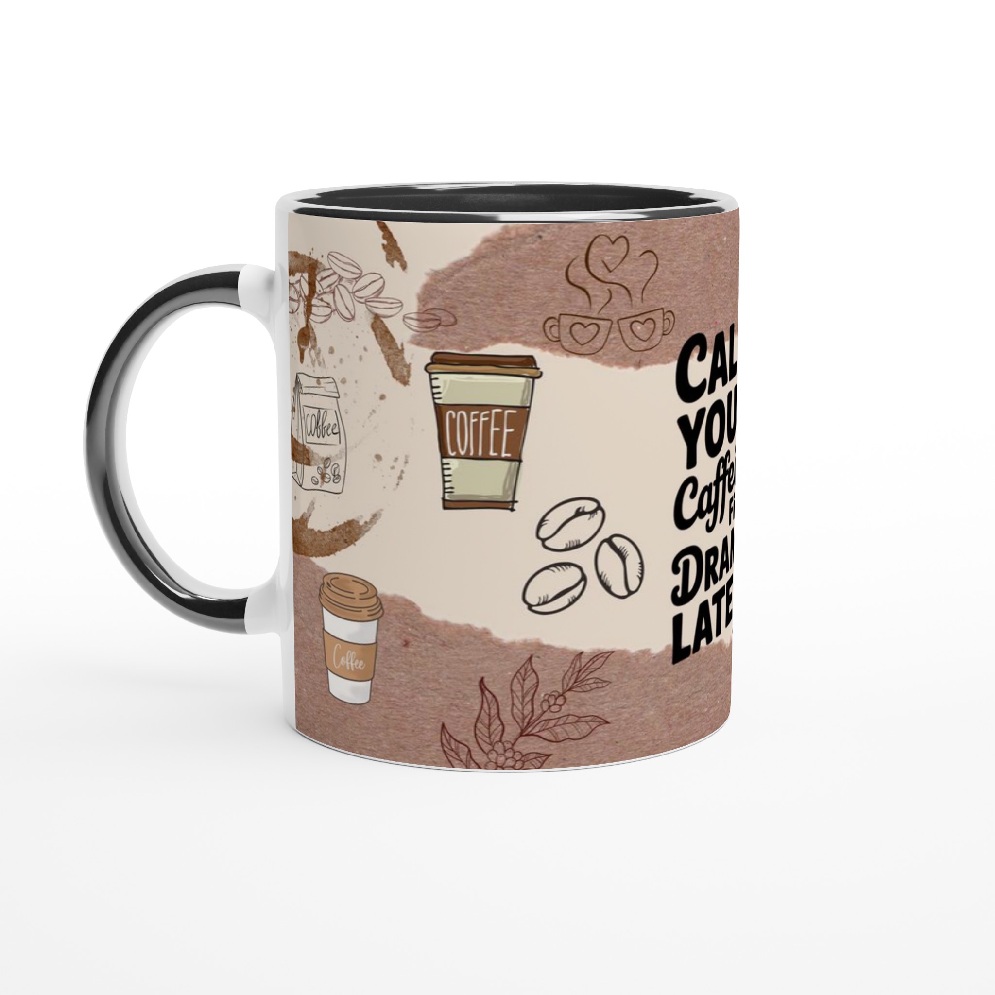 Humoristisk Vit 11oz Keramisk Mugg med Kaffedrama & Kaffeälskartema – Välj din Färg! 4 1dda89e0-61be-4899-971b-d2c119daa8d8