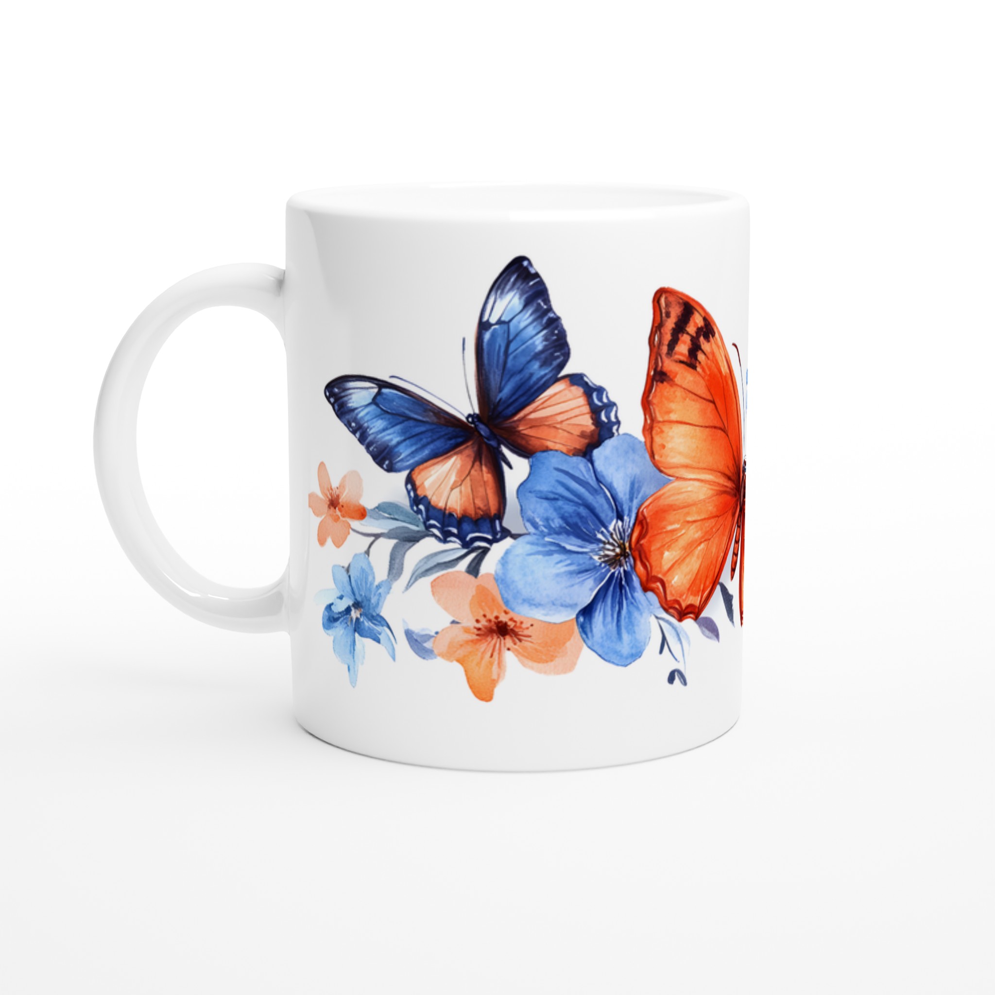 Fjärilsdröm Keramikmugg - Akvarellblommor & Levande Färger i Ditt Val av Mugfärg 1 1e1be08a-bd86-4e06-9441-c0d31f8e502d