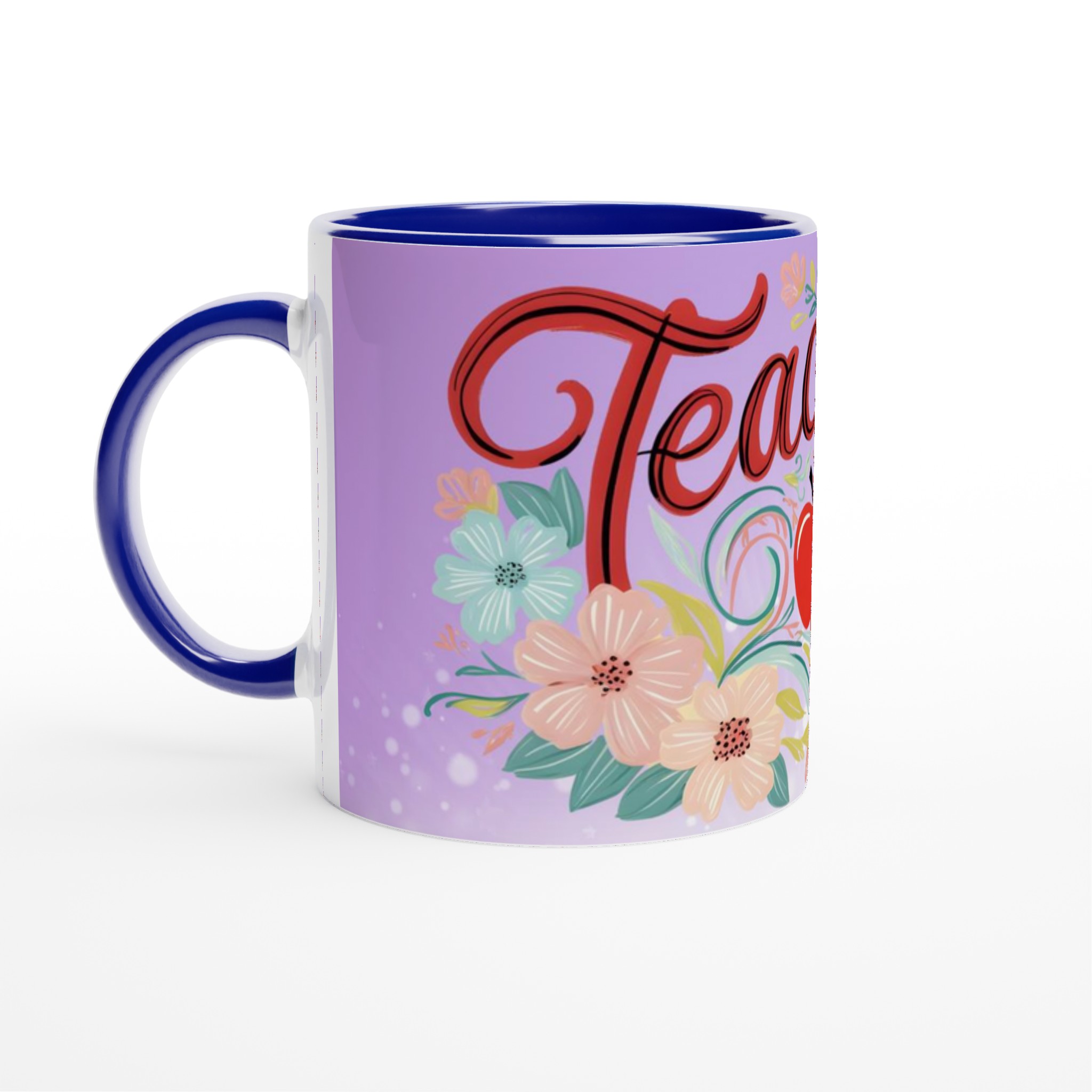 Teacher's Day 11oz Ceramic Mug – Celebrate with Vibrant Floral & Apple Design 2 1e3da044-3329-4389-946e-296561f32e3b