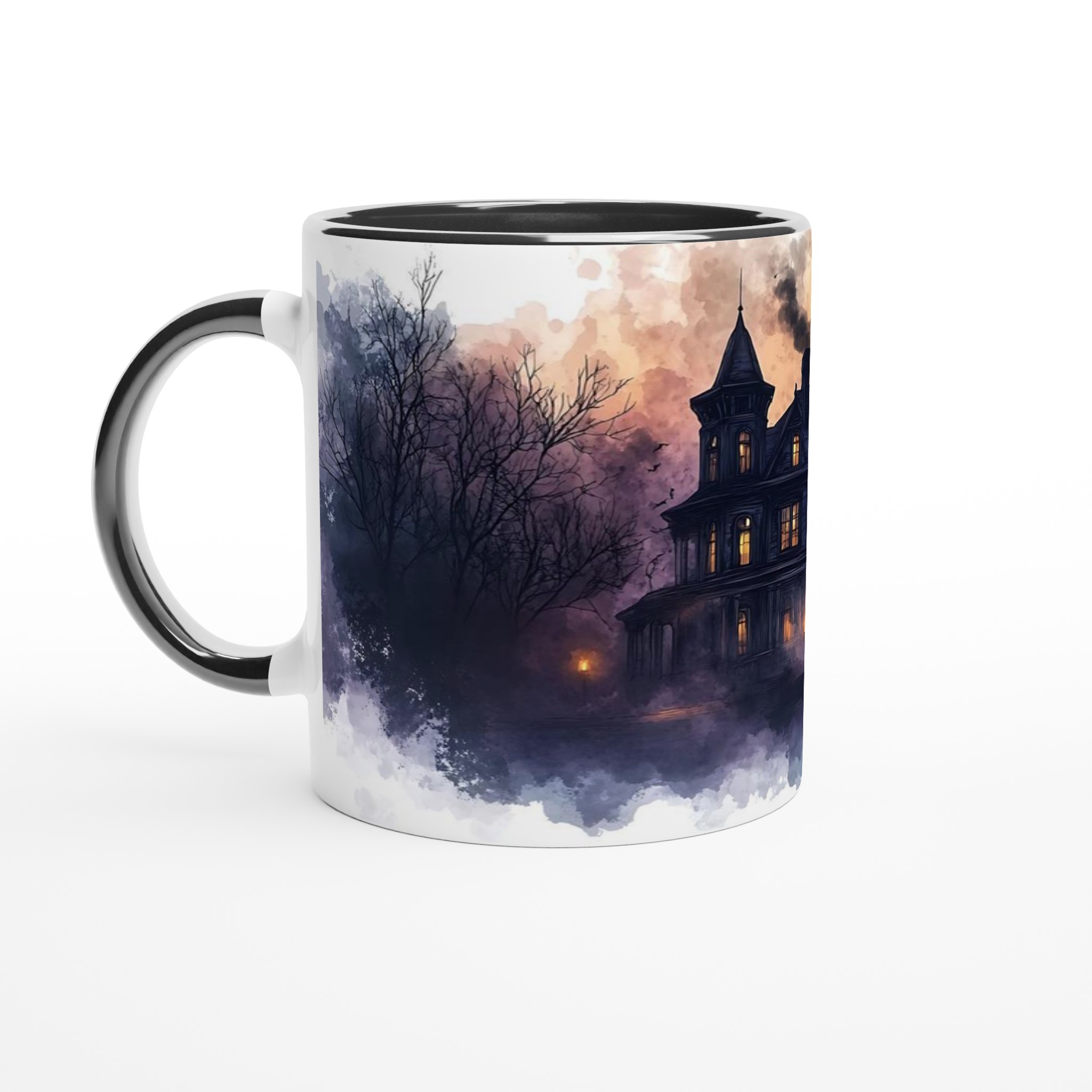 Mystisk Gotisk Herrgård Mugg – Spöklik Design i Vattenfärg, Perfekt för Halloween & Skräckfans i Flera Färger 4 1e496c37-9a0a-4626-bafe-db127f91789e