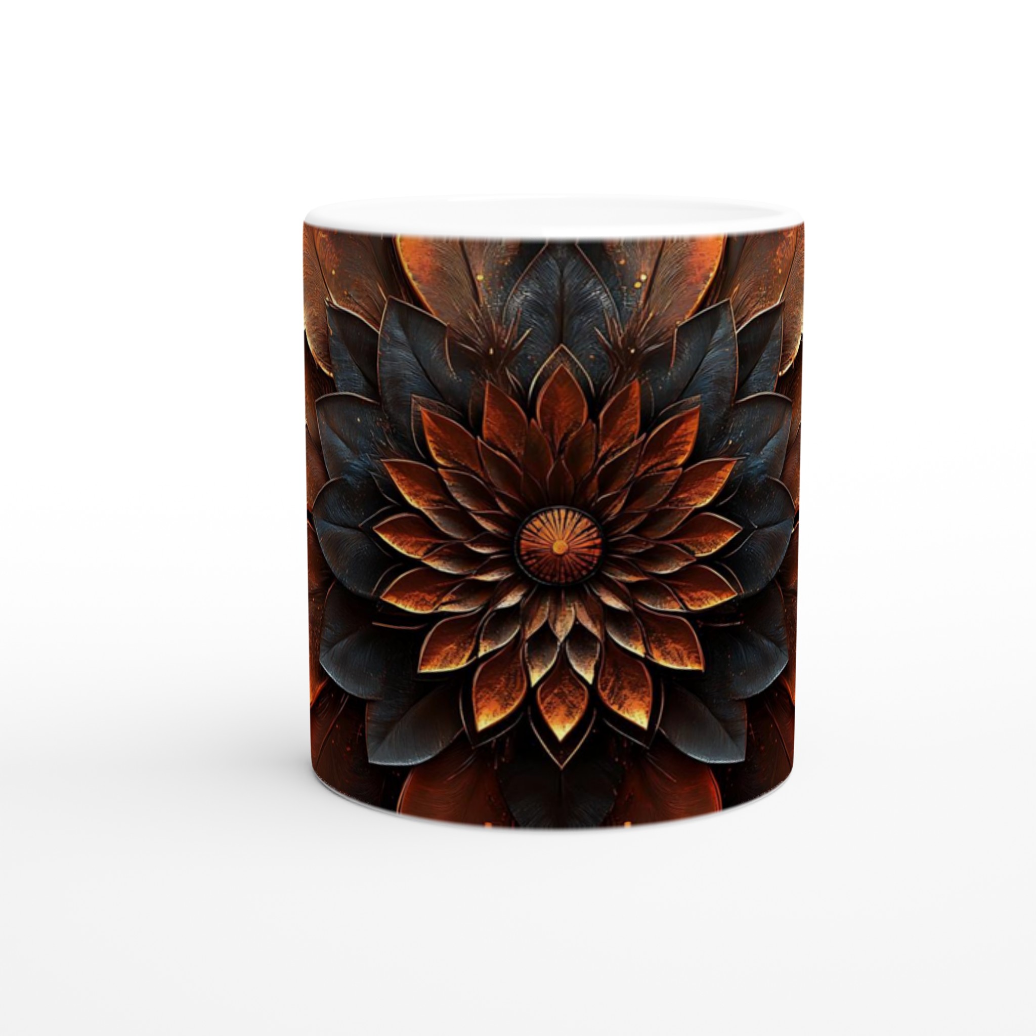Mörk abstrakt lotusblomma 11oz keramisk mugg – Färgval för din unika stil 8 1e75af47-70a7-4777-899c-f90ac358bf63