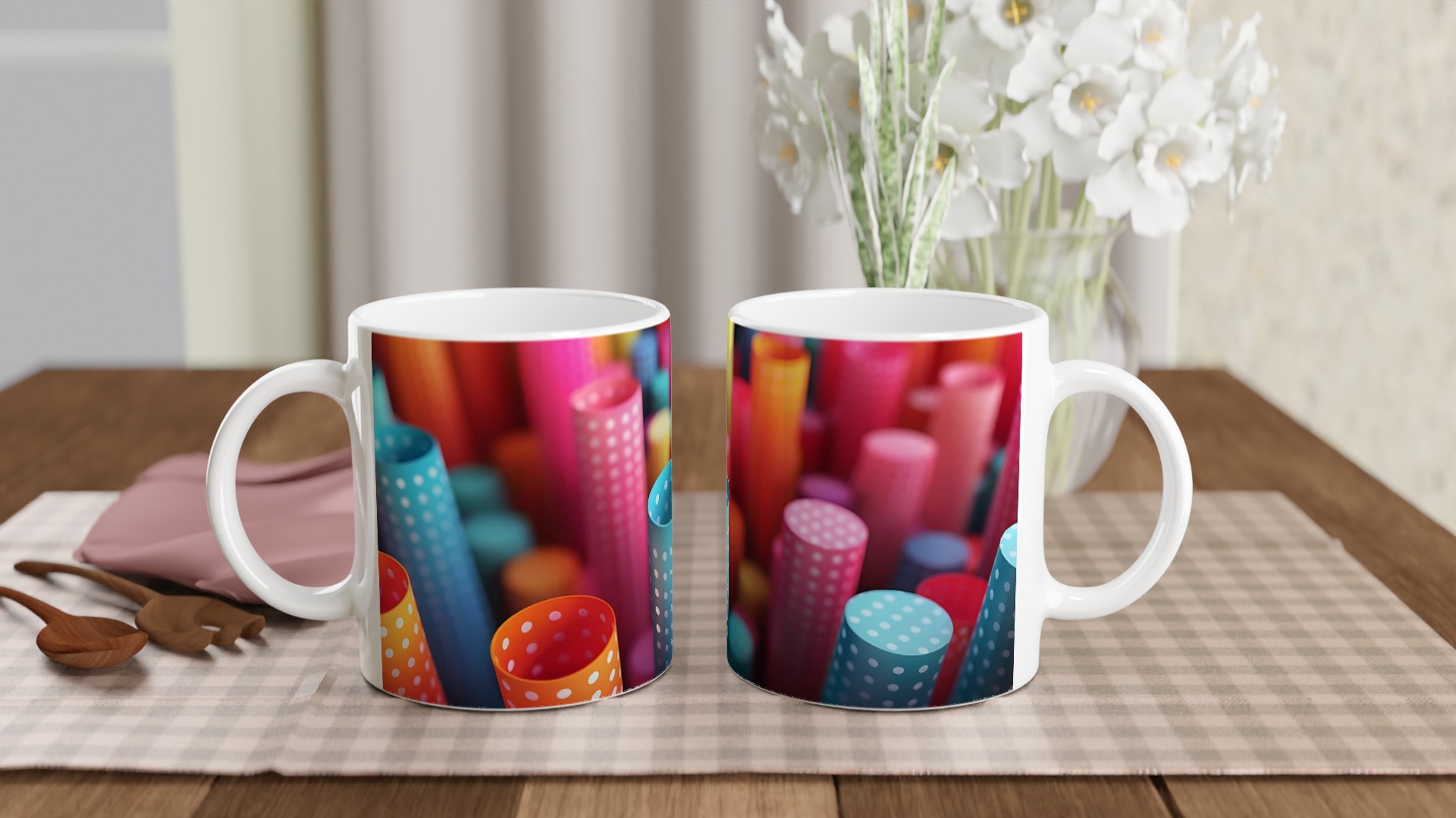 Färgsprakande 11oz Keramikmugg med prickar – Välj din glada nyans! 10 1e7edebe-fa52-4230-8f36-9a765ac6c220