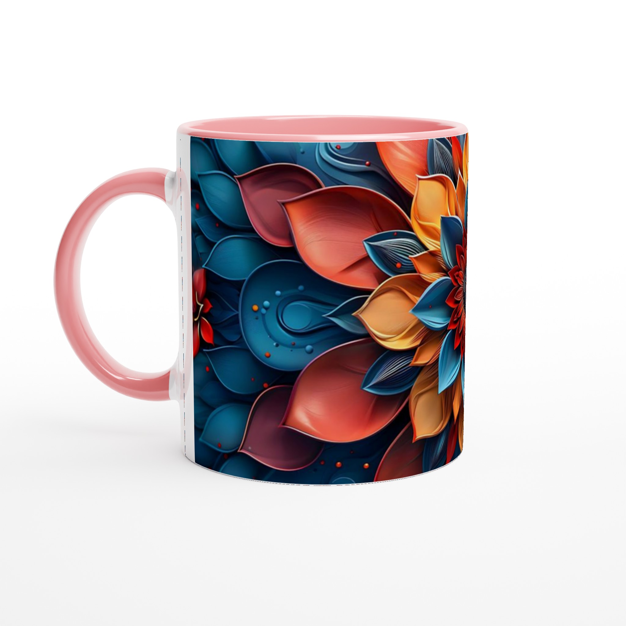 Abstrakt Mandala Blomstermugg – 11oz Premium Keramikmugg i Klara Färger 6 1ea0740d-5ad1-40ea-9bca-8d0af92b8c9d