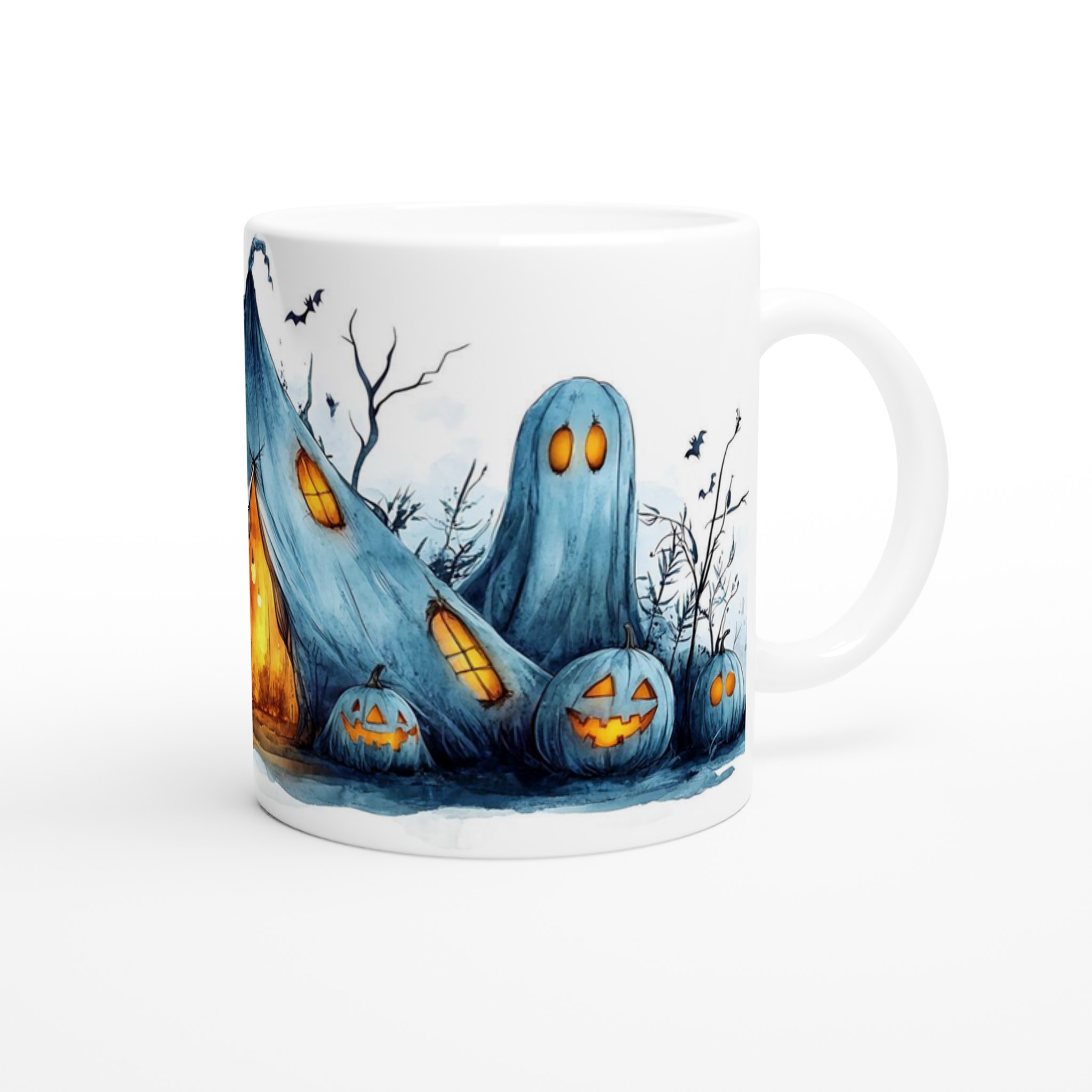 Spooky Halloween Camp Watercolor Mugg - 11oz Keramisk Mugg för Mysiga Höstkvällar 9 1ea7e363-f1e6-440c-841e-879363fbc448