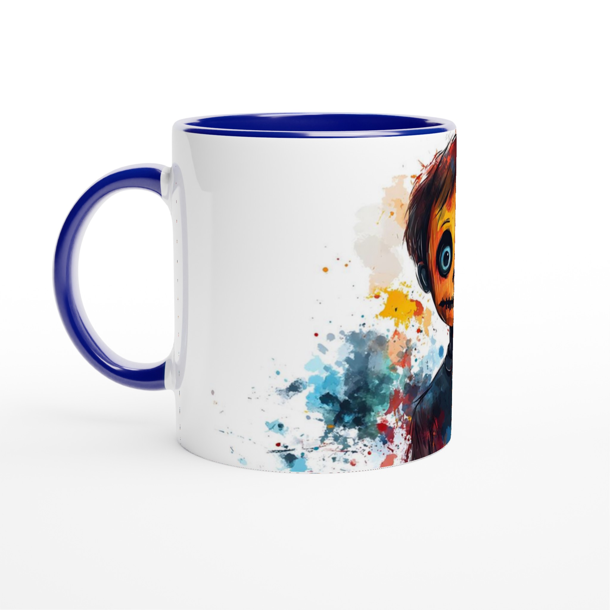 Unik Akvarell Skräckfigur Keramisk Mugg - Färgglad Skräck Konst för Kaffeälskare, Välj Din Färg! 2 1ede194a-8940-4f11-b317-7be90294ceaf