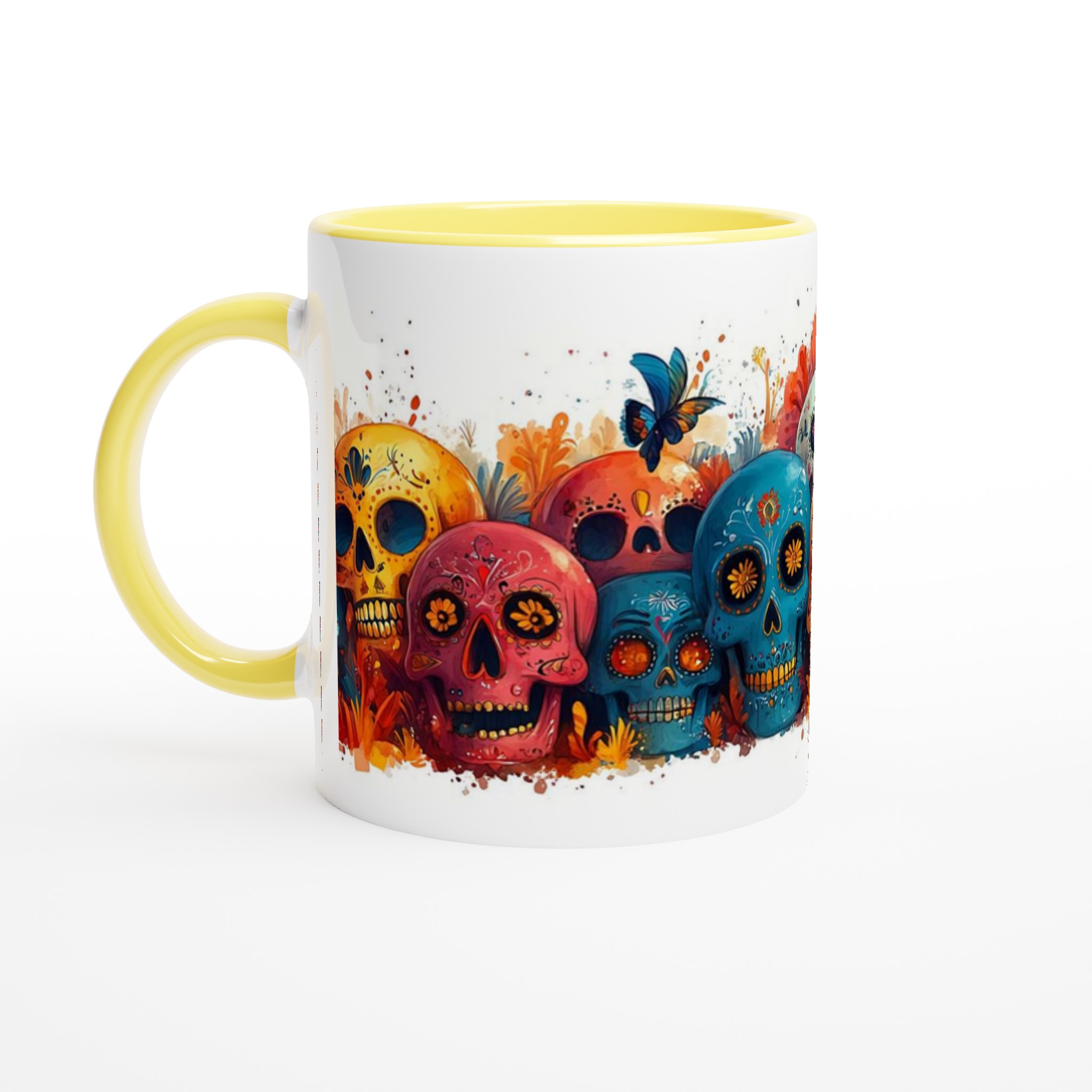 Färgglad Sugar Skull Keramikmugg - Livfull Día de los Muertos Design, 11oz Kaffekopp 3 1f1a27a3-8437-49b2-9bdb-e80e769ccdf2