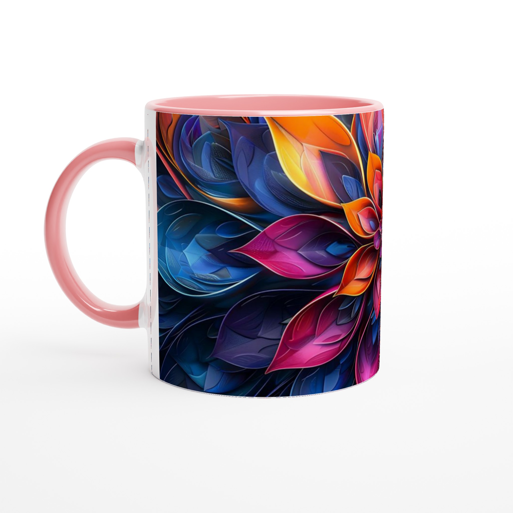 Abstrakt Blomster Keramikmugg – Konstnärlig Kaffekopp med Levande Färger och Välj din Favoritnyans 6 1f1b59aa-fae5-4346-b88f-de16277a1662