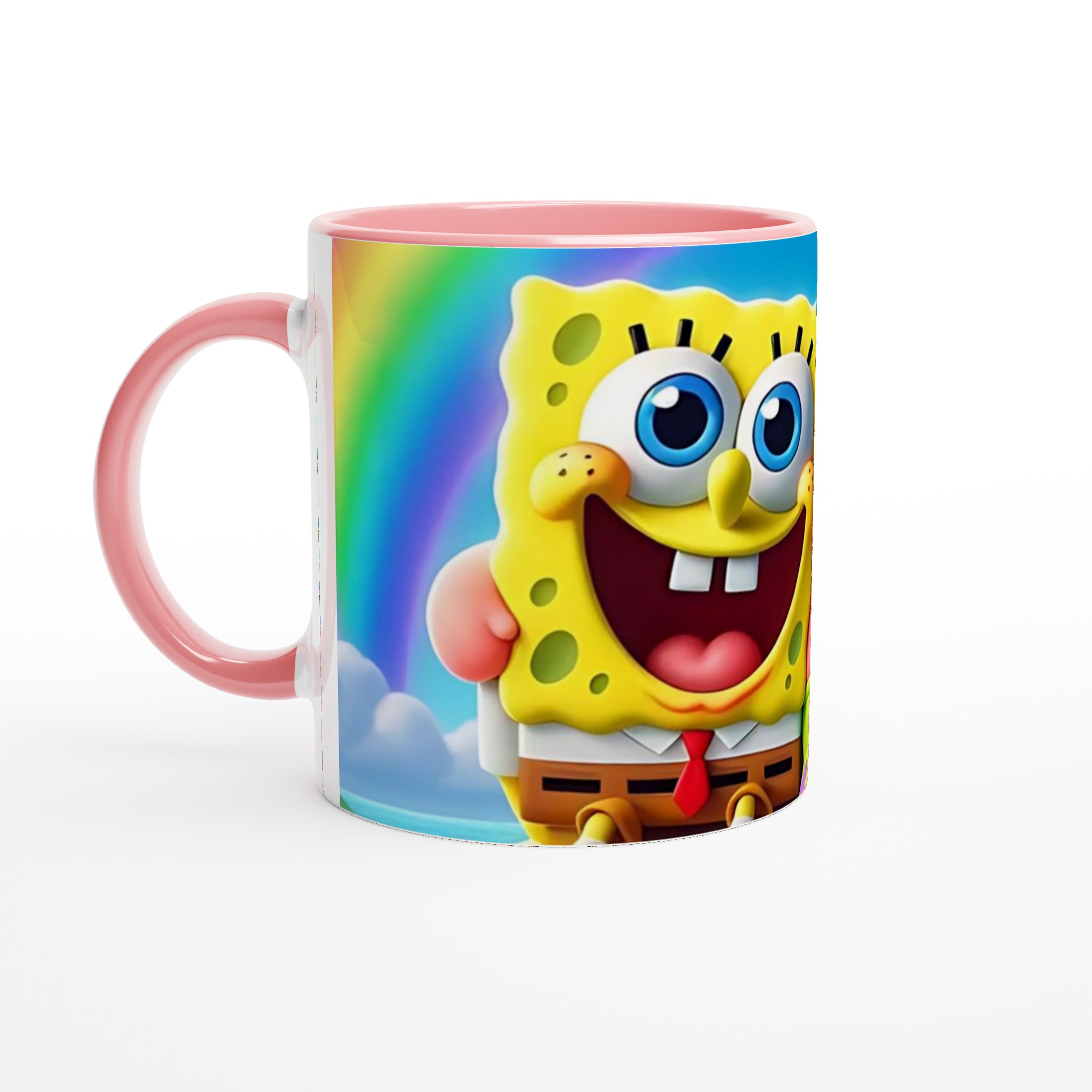 Vit 11oz keramisk mugg med färgstarkt och lekfullt motiv i regnbågsfärger 7 1fac4616-447c-4c09-bba3-808a94d3a39e