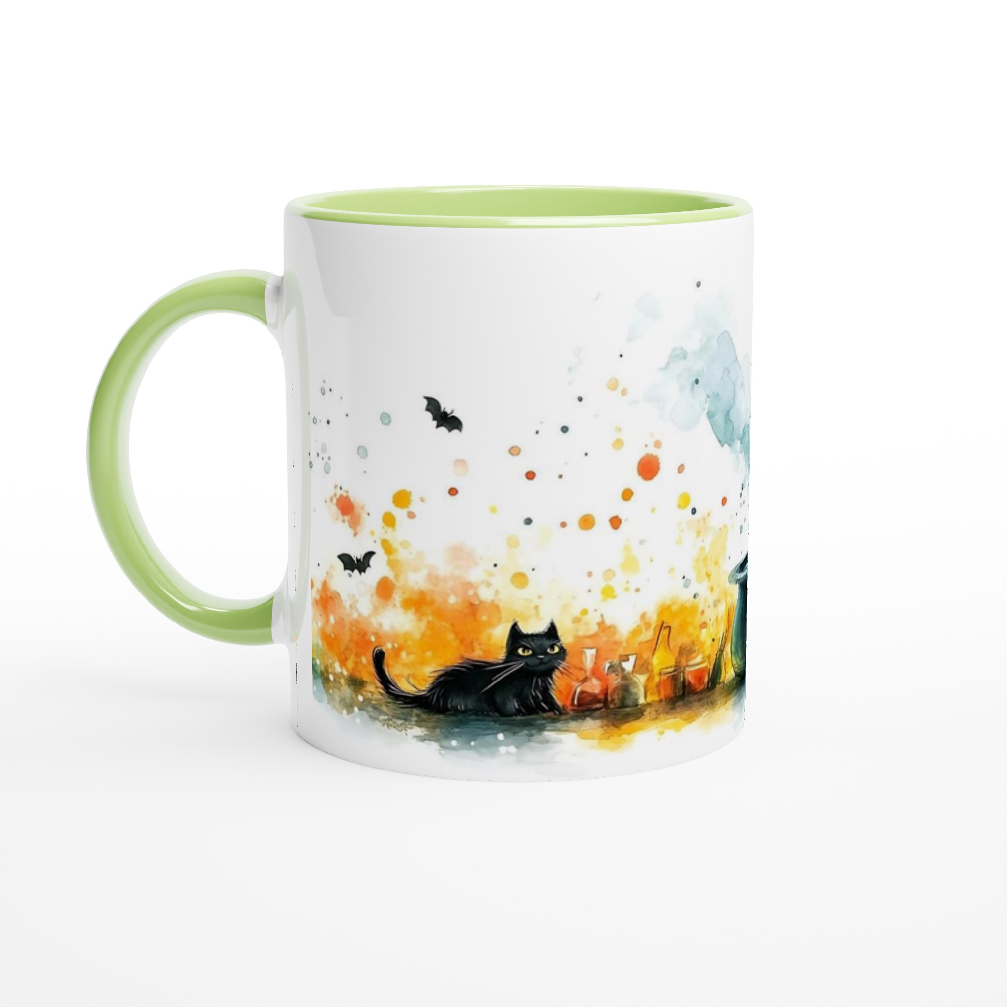 Förtrollande Häxa & Svart Katt Keramikmugg - 11oz Magisk Akvarell-Design i Flera Färger 7 200ee6de-e6cf-42ef-9d9b-ec4ed57f06ab