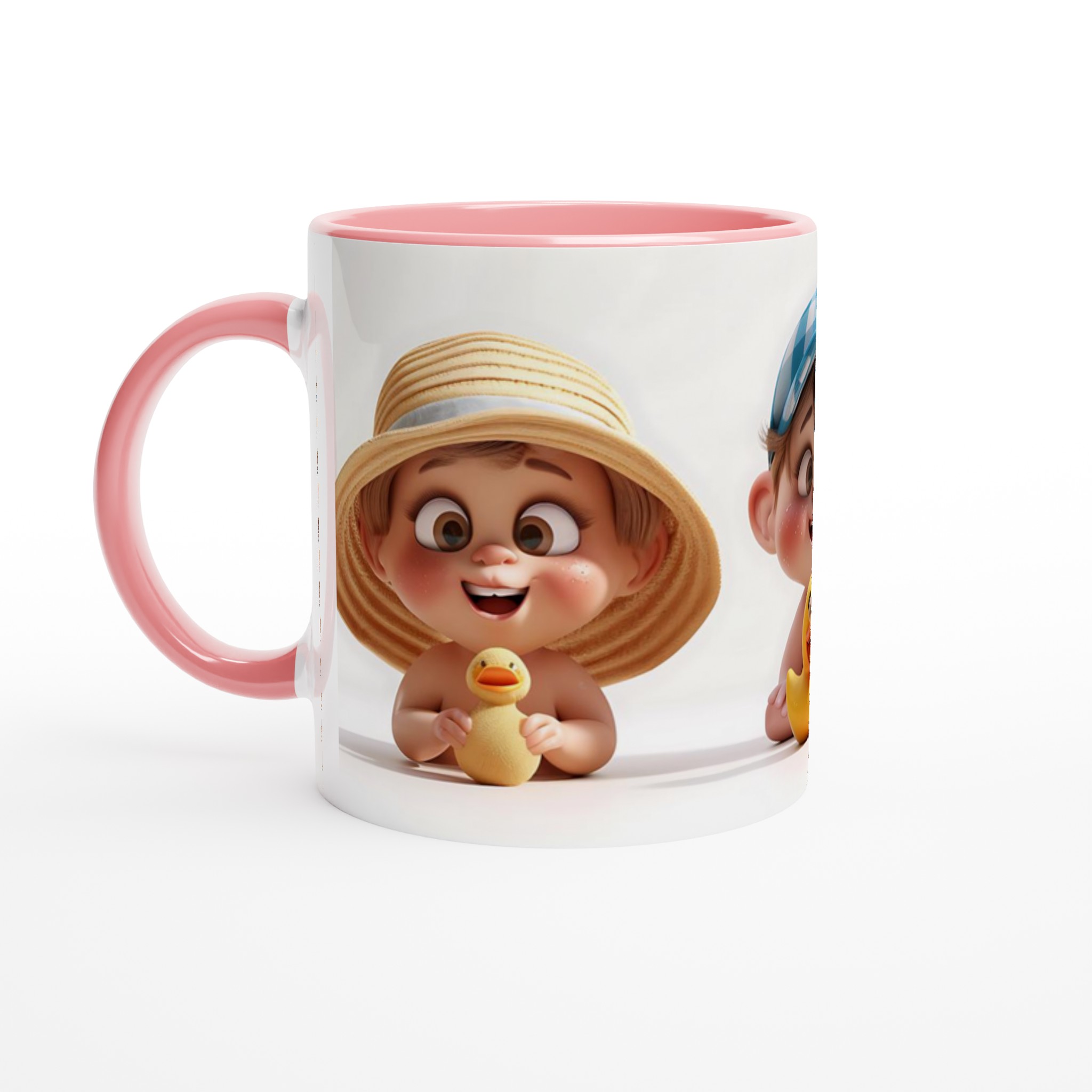 Söta Baby- och Ank-motiv Mugg – 11 oz premium keramik för glada stunder, välj din färg! 6 202426ce-b2fb-4737-a653-90414b7738a8