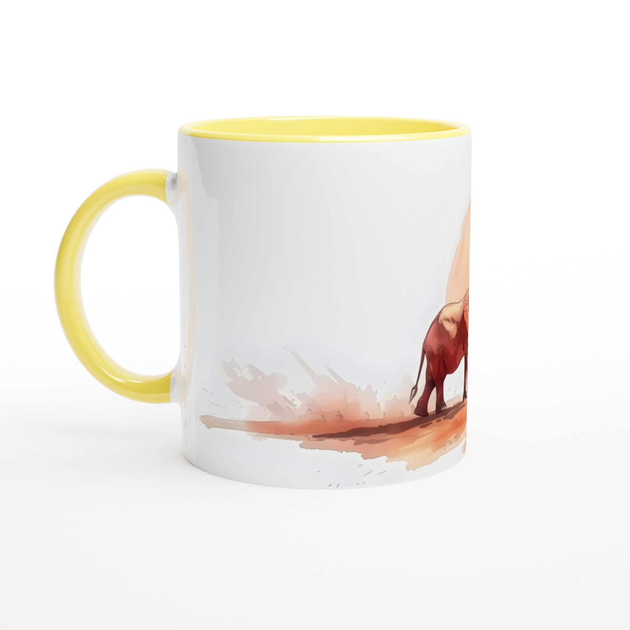 Majestätisk Elefant Mugg – 11oz Keramikmugg i Solnedgångens Färger 3 2031be30-37da-4de2-9d48-81a7cc76a77b