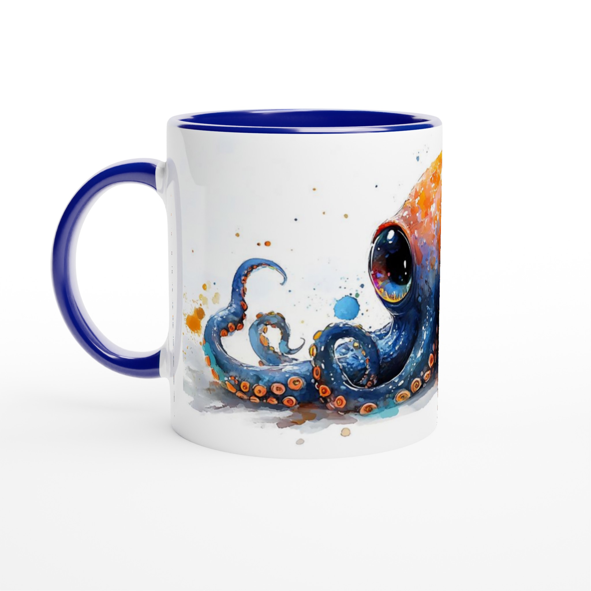Bläckfisk Mugg – Färgglad Akvarell Bläckfisk Keramisk Mugg 11oz – Perfekt för Konstälskare 2 20490eec-75ab-4e2a-861a-d0135f2fbbeb