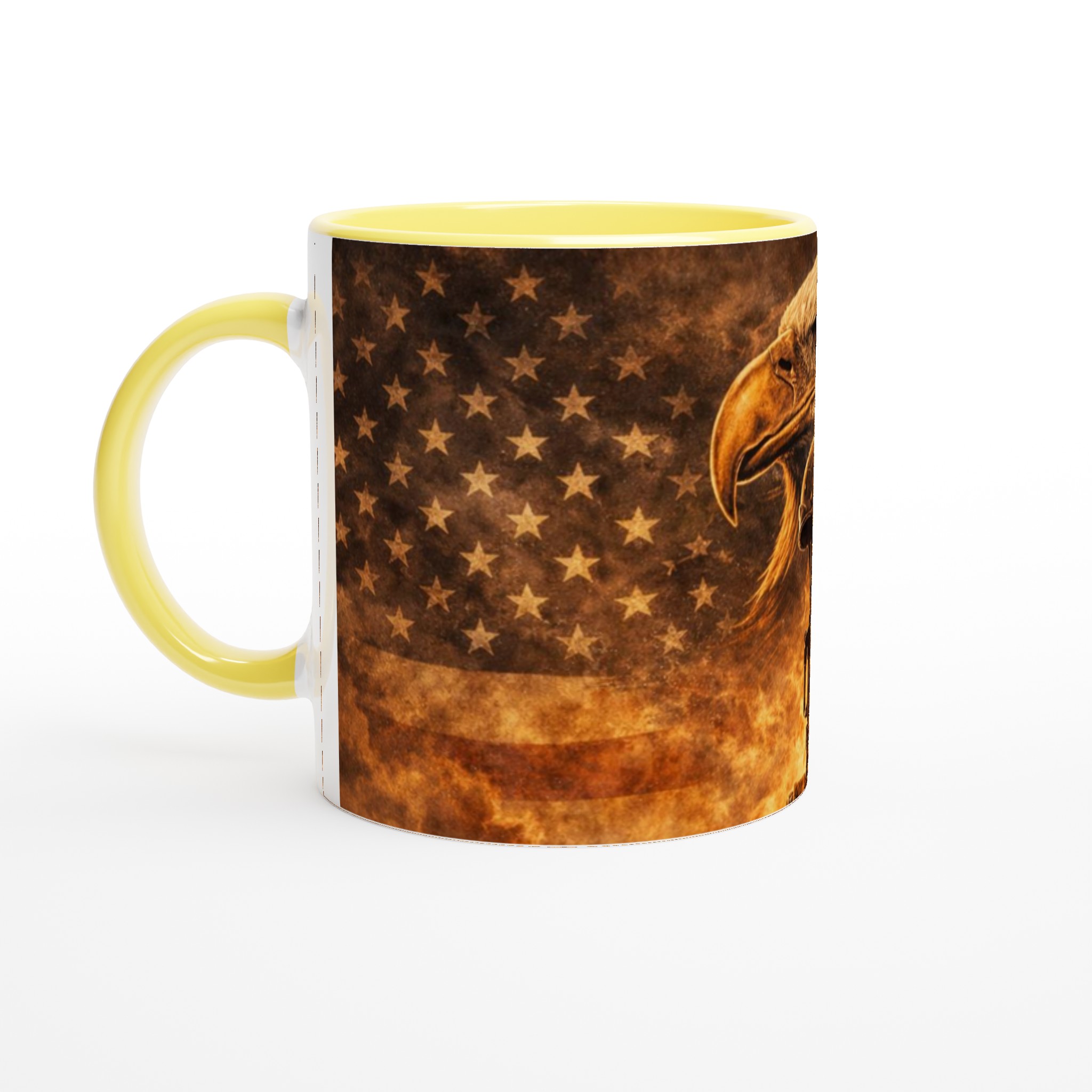 Vit 11oz Keramisk Mugg med Stark Patriotisk Design – Välj Bland Sju Livfulla Färger 3 206b4115-ac80-4f83-a57a-3f4180b2c945
