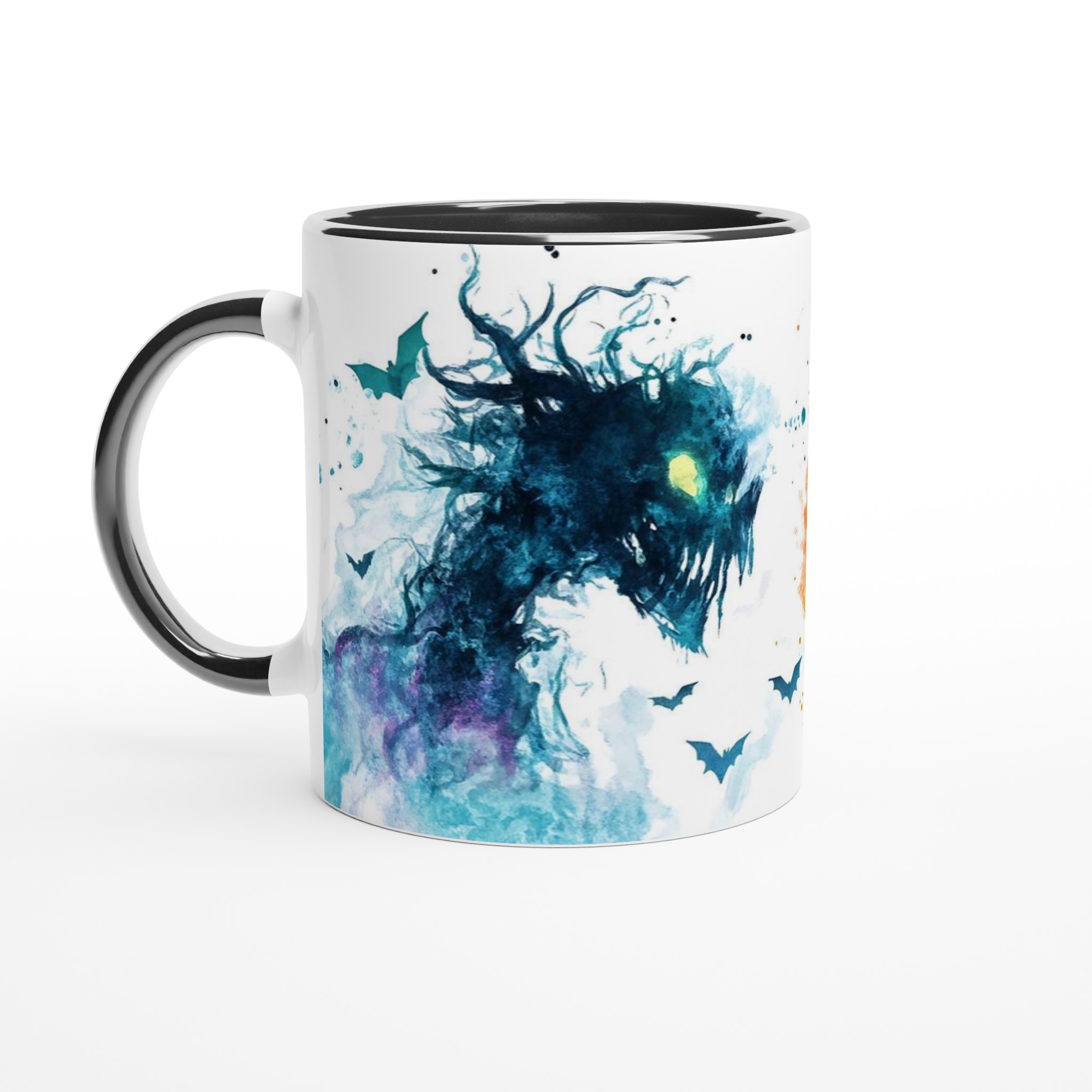 Mystisk Häxa & Pumpa Keramisk Mugg - Spöklik Design i Färgstarka Akvarelltoner 4 20ab1760-ab1c-49c2-b1b0-dc240b9eac5a