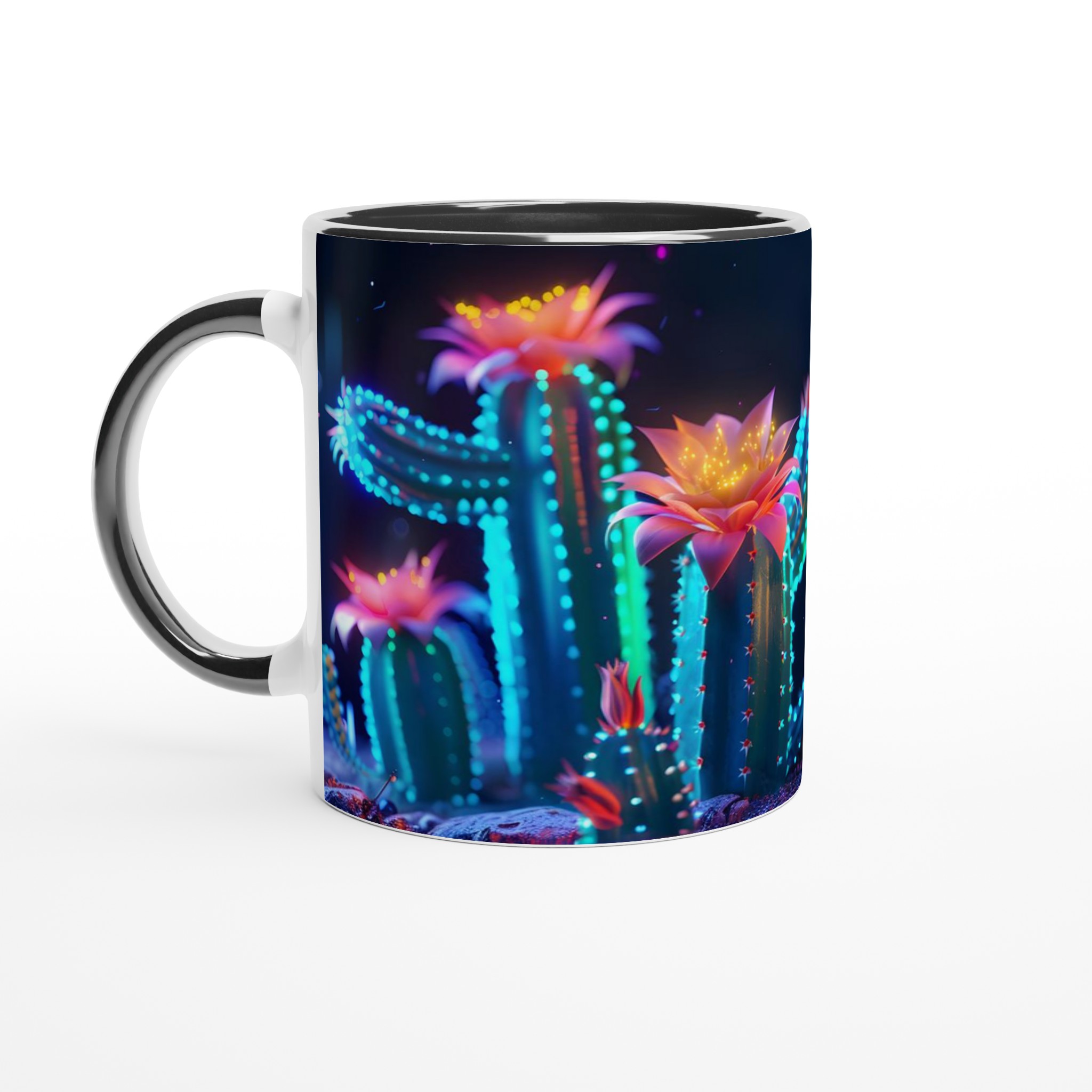 Neon Cactus Dröm Mugg – 11oz Keramisk Kaffekopp med Levande UV-Blommande Kaktusmotiv i Valfri Färg 4 20d7b6c7-400b-4b8f-9d73-a1cb9de3e734