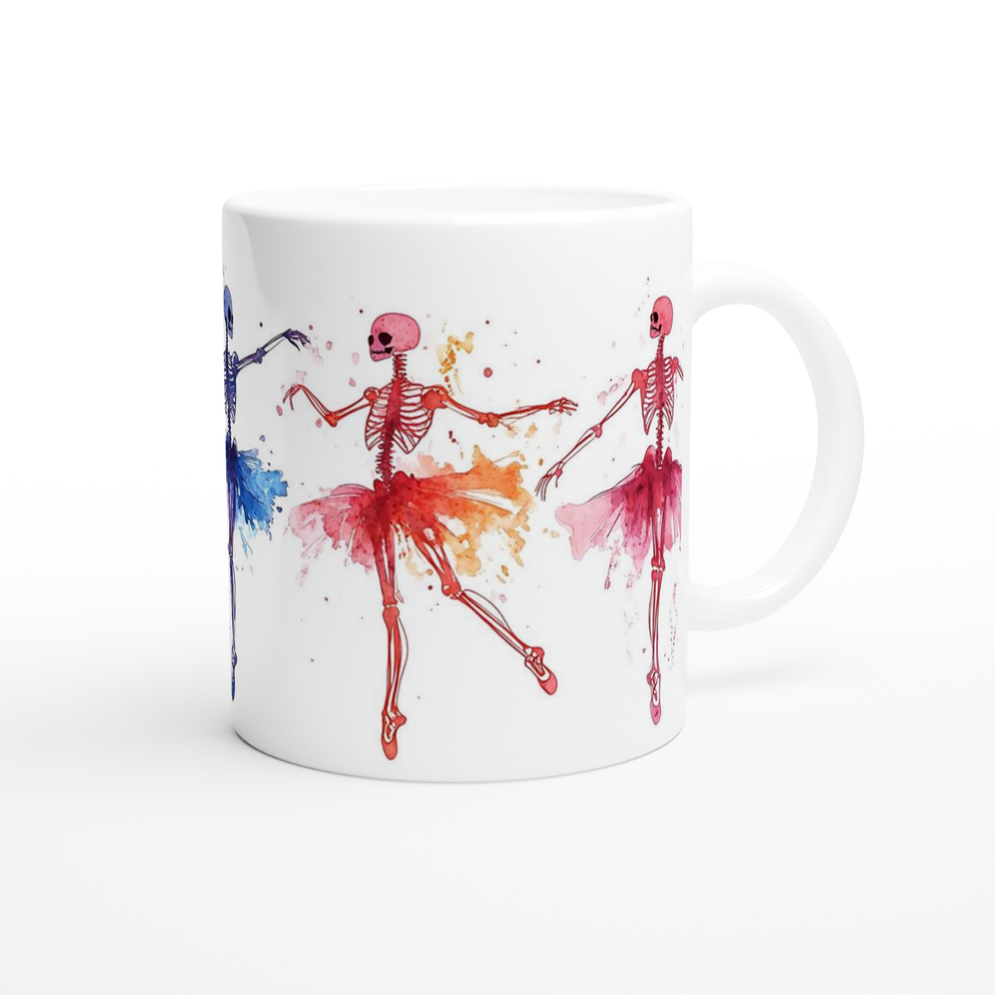 Dansande Akvarell Skelett Mugg – Färgstark Keramisk Kaffemugg i ditt val av sju nyanser! 9 20f46c01-14f5-4262-b9f7-7277758dc1df