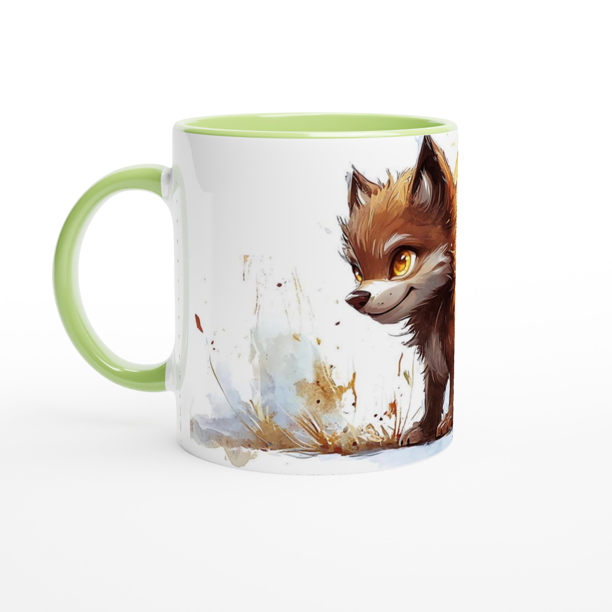 Söt Räv Akvarell Mugg - 11oz Keramisk Kaffemugg i Din Favoritfärg 7 211abcfd-d0c9-4c67-8751-8b0572094c11