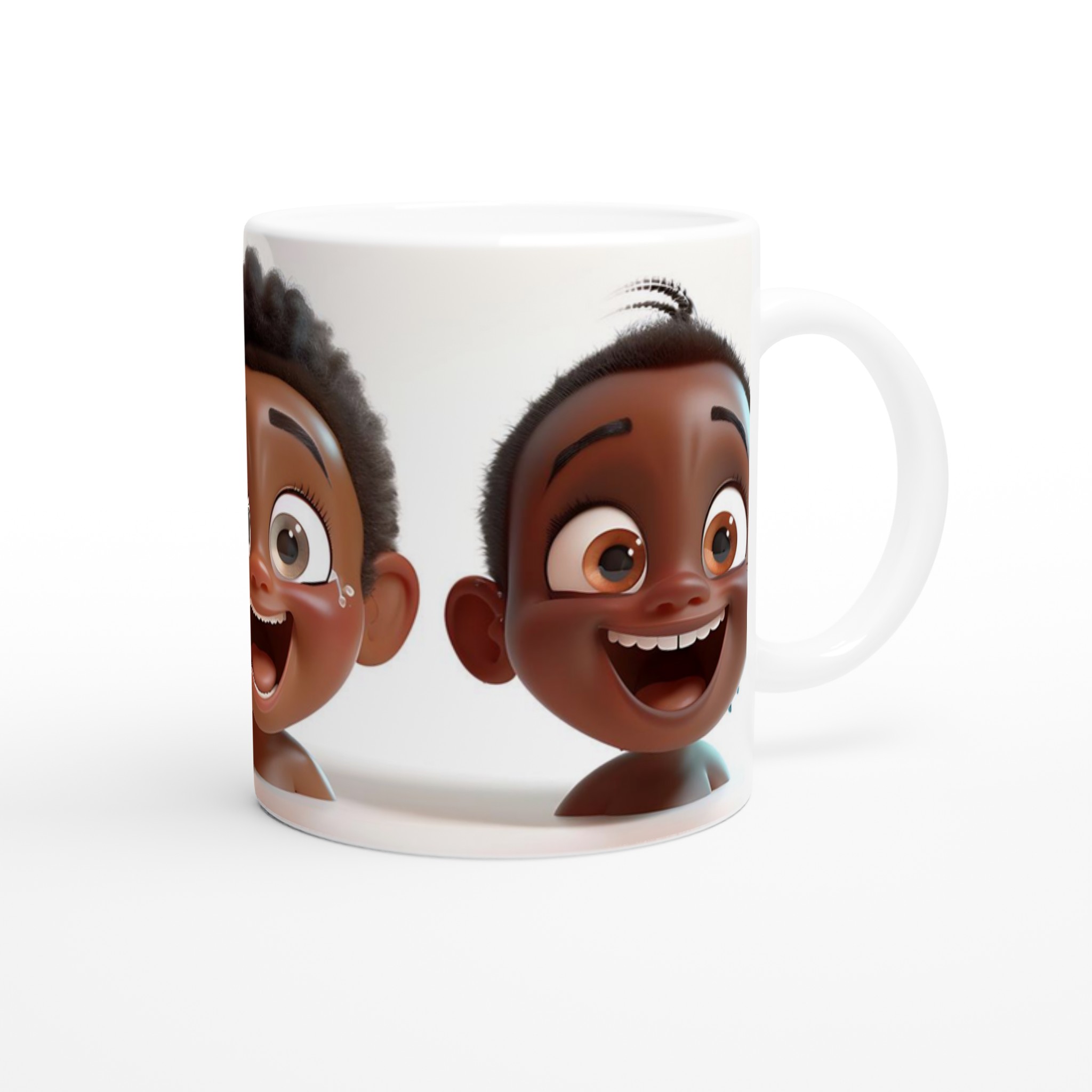 Glädjefylld Keramikmugg - 11oz Barnansiktsdesign i Flera Färger 9 21347ba0-78d1-45bc-a5b2-f72b02d0ba36