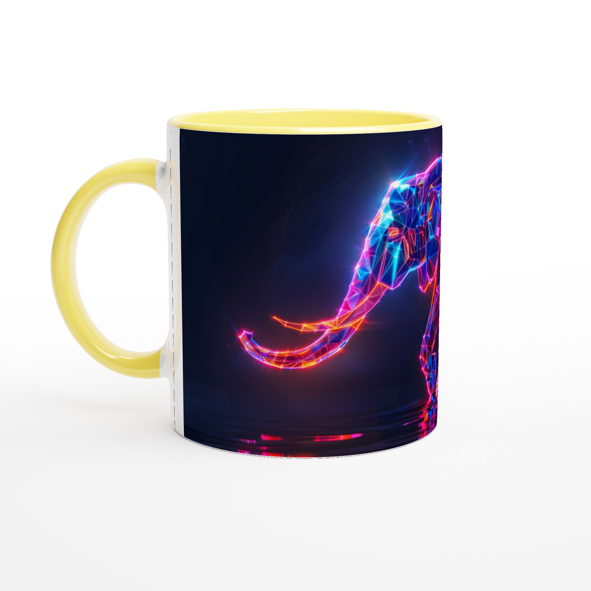 Digital Elephant Neon Glöd - 11oz Keramikmugg 3 214014ee-63df-47a2-8864-07f51912408d