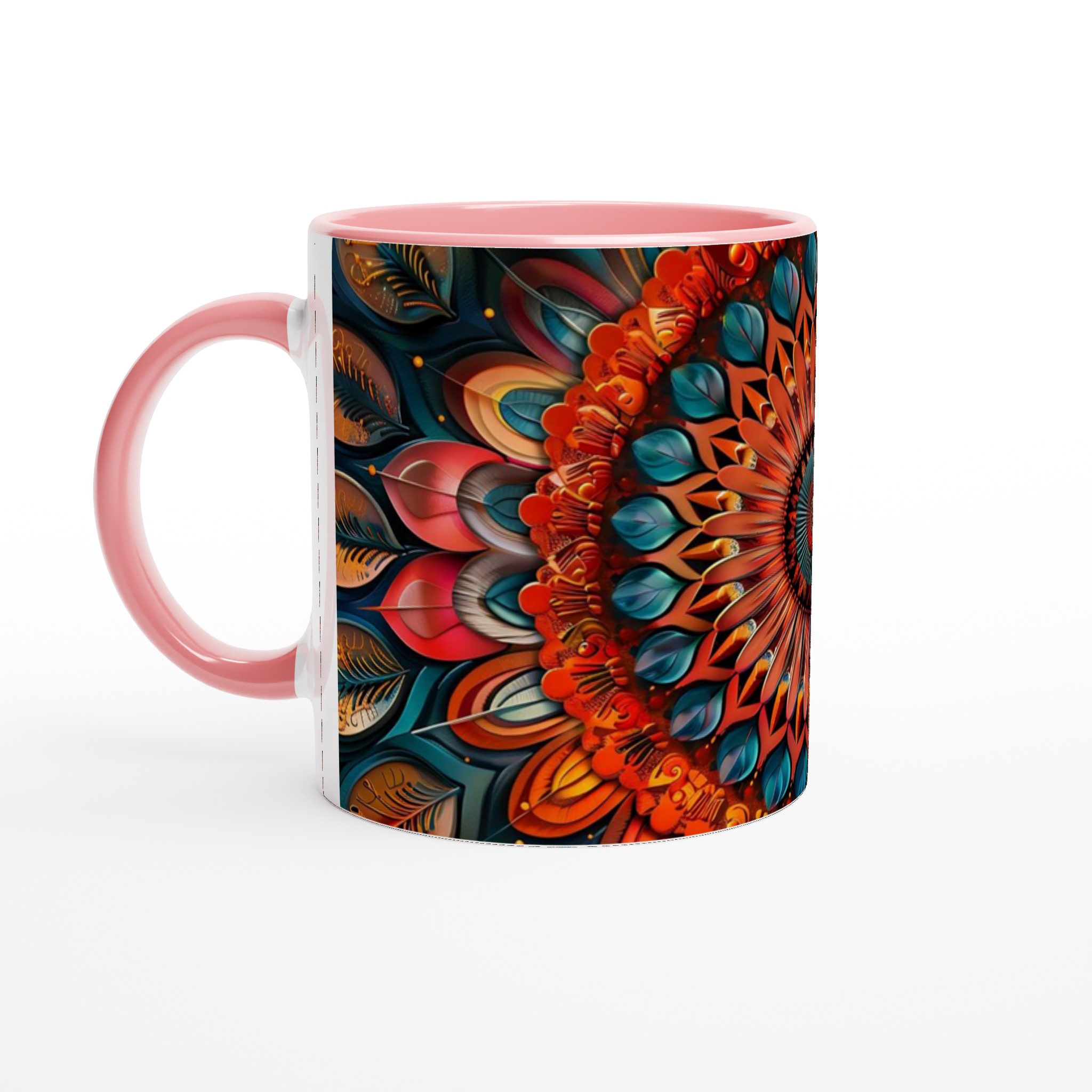 Mångfärgad Mandala Keramikmugg - 11oz Konstnärlig Kaffekopp i Strålande Nyanser, Välj din Favoritfärg! 6 217a3afd-8348-46df-8d17-8aad9877344b