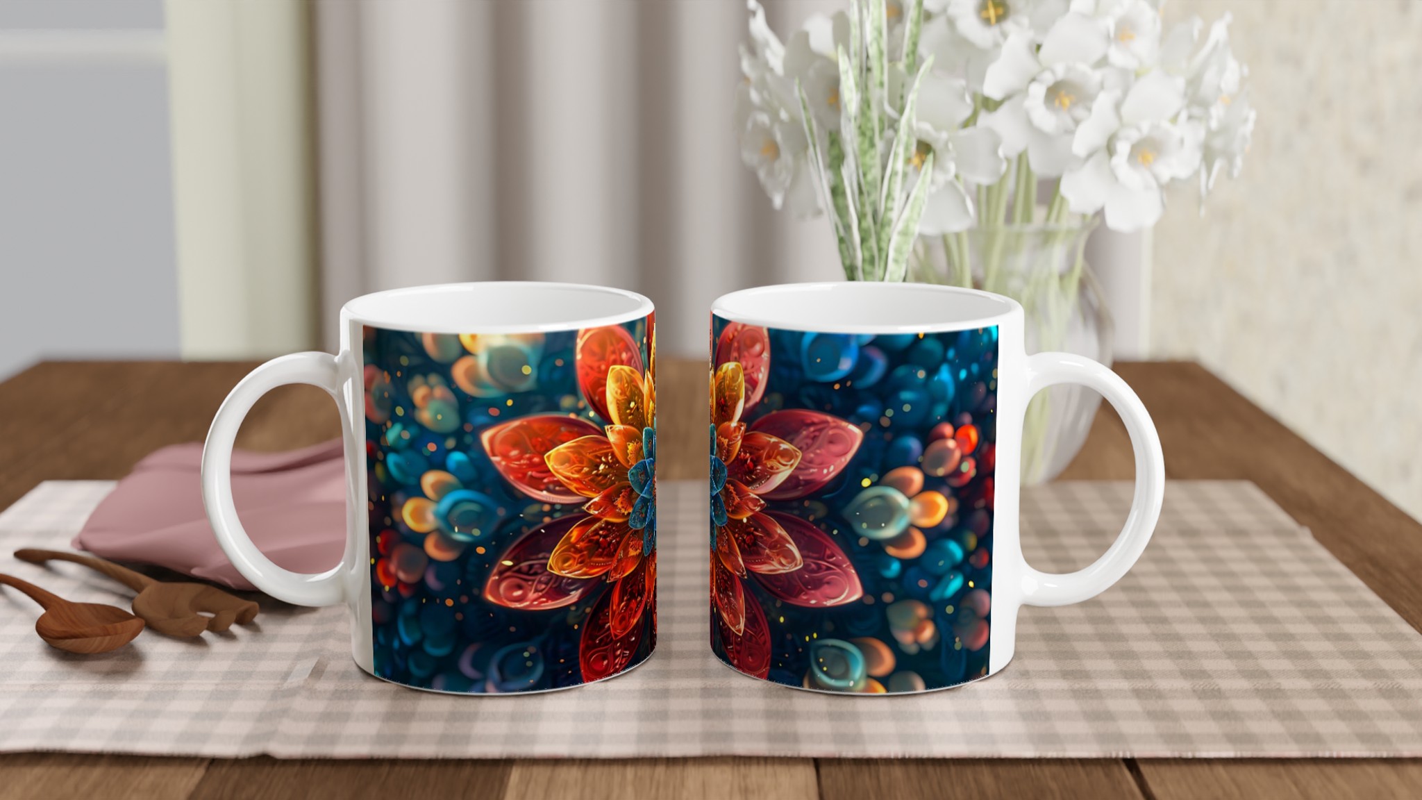 Abstrakt Mandala Magimugg – 11oz Keramisk Mugg för Konstälskare, Välj Din Färg! 10 217cfc3d-3377-4692-911c-32ee46715489