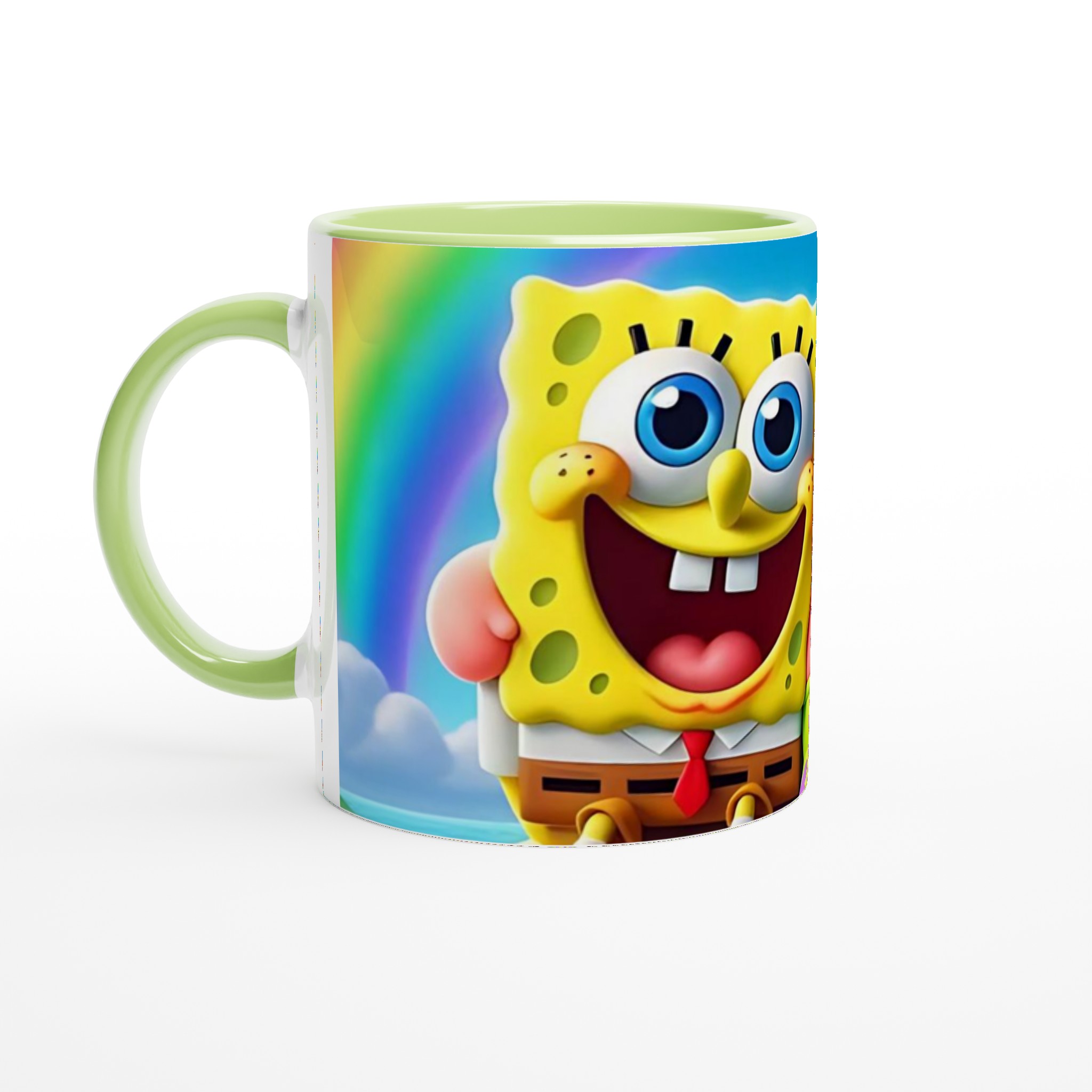 Vit 11oz keramisk mugg med färgstarkt och lekfullt motiv i regnbågsfärger 8 2194dc22-0586-4c02-b28c-4a4371a15993