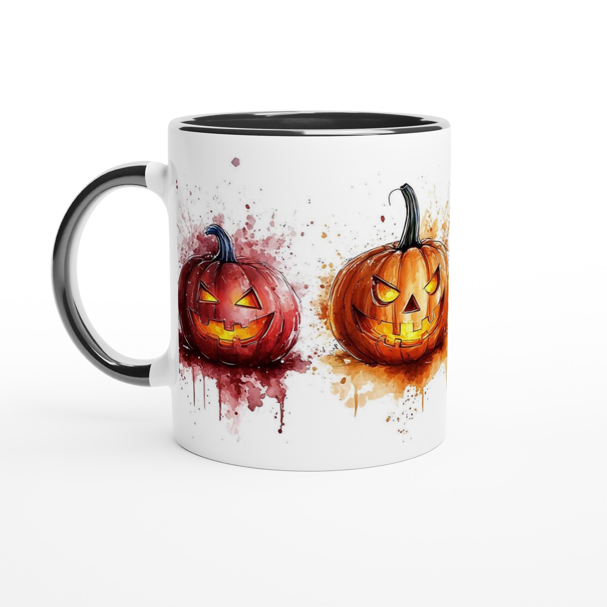 Spooky Pumpkins Akvarell 11oz Keramisk Mugg – Halloween Design i Flera Färger 4 219abc0f-141c-45ff-b894-19ff6408b049
