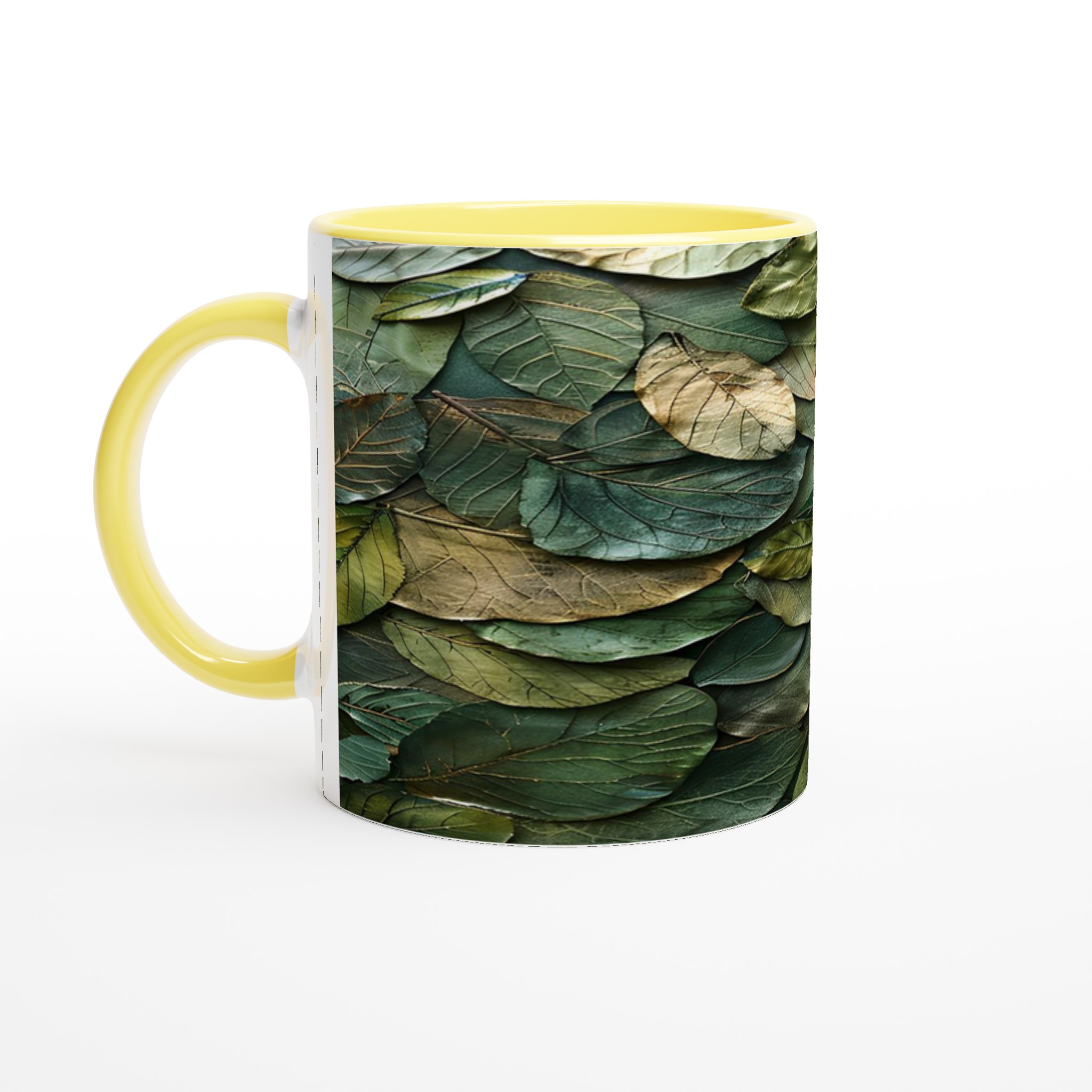 Naturnära Keramisk Mugg 11oz – Skogsgröna Lövdesign i Valfri Färg 3 21a1b76a-e305-43ca-810c-6d00375772ee