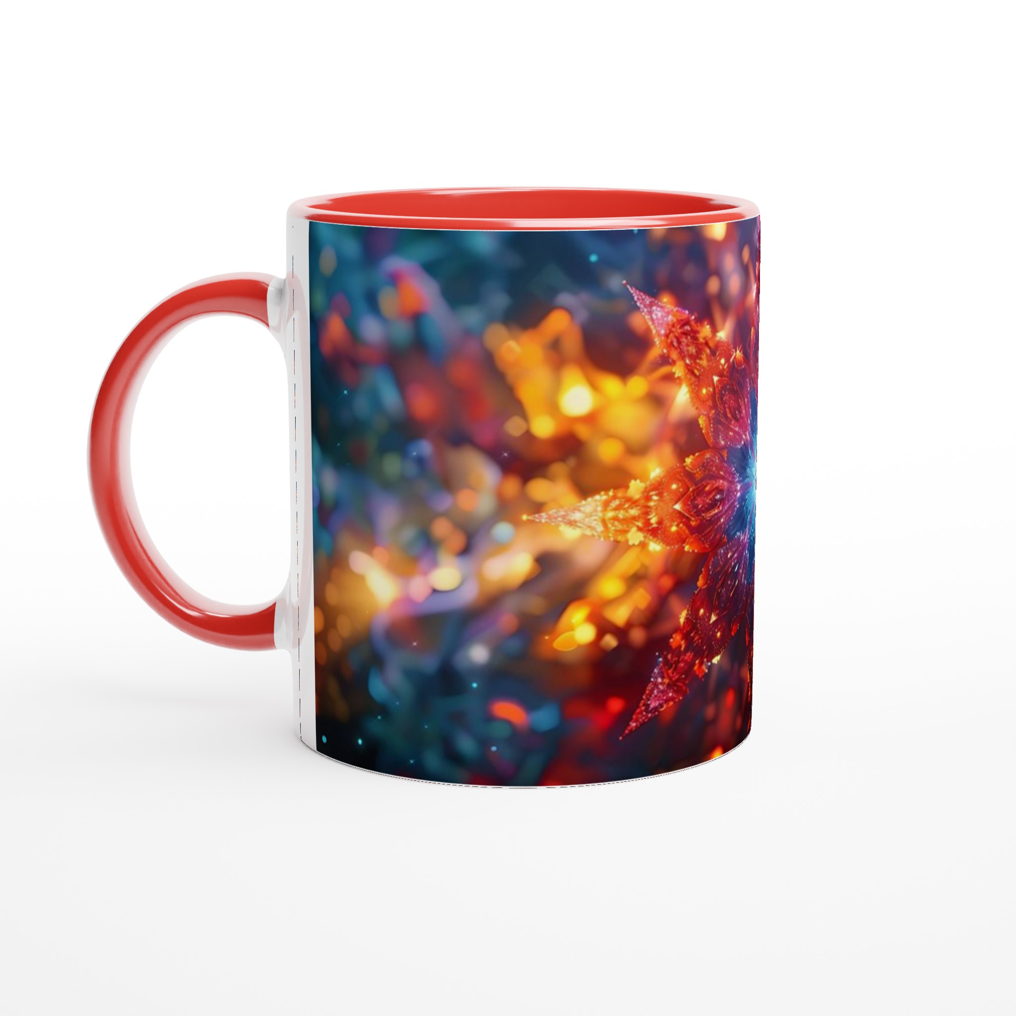 Kosmisk Blomster Keramisk Mugg – Lysande Galaktisk Design i Ditt Val av Färg 5 21ac852d-cd5d-4bee-ac45-6323e115d668