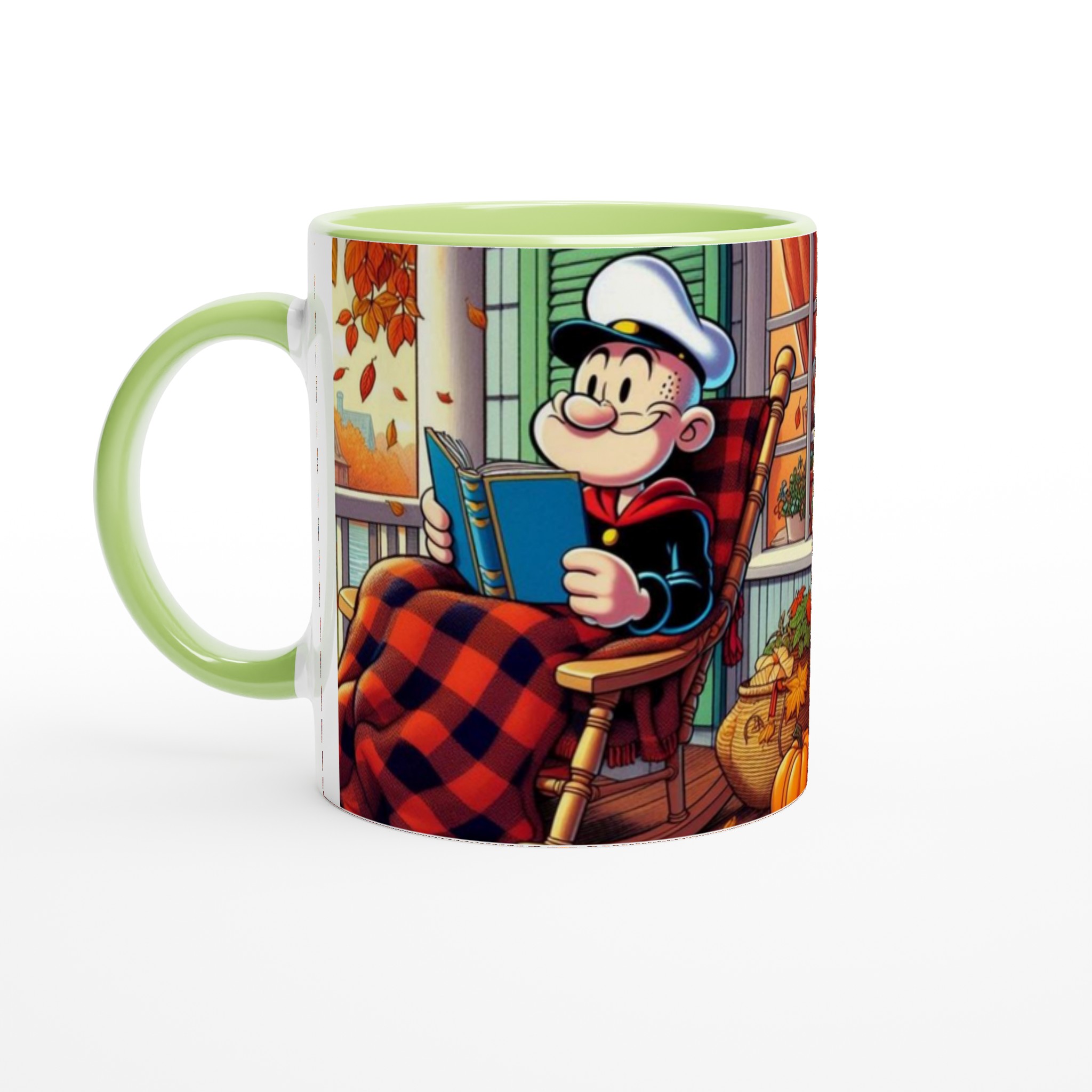 Vit 11oz keramisk mugg med höstinspirerat motiv i varma färger 7 220ca64e-e59f-4c78-be7c-d0103d6b9647