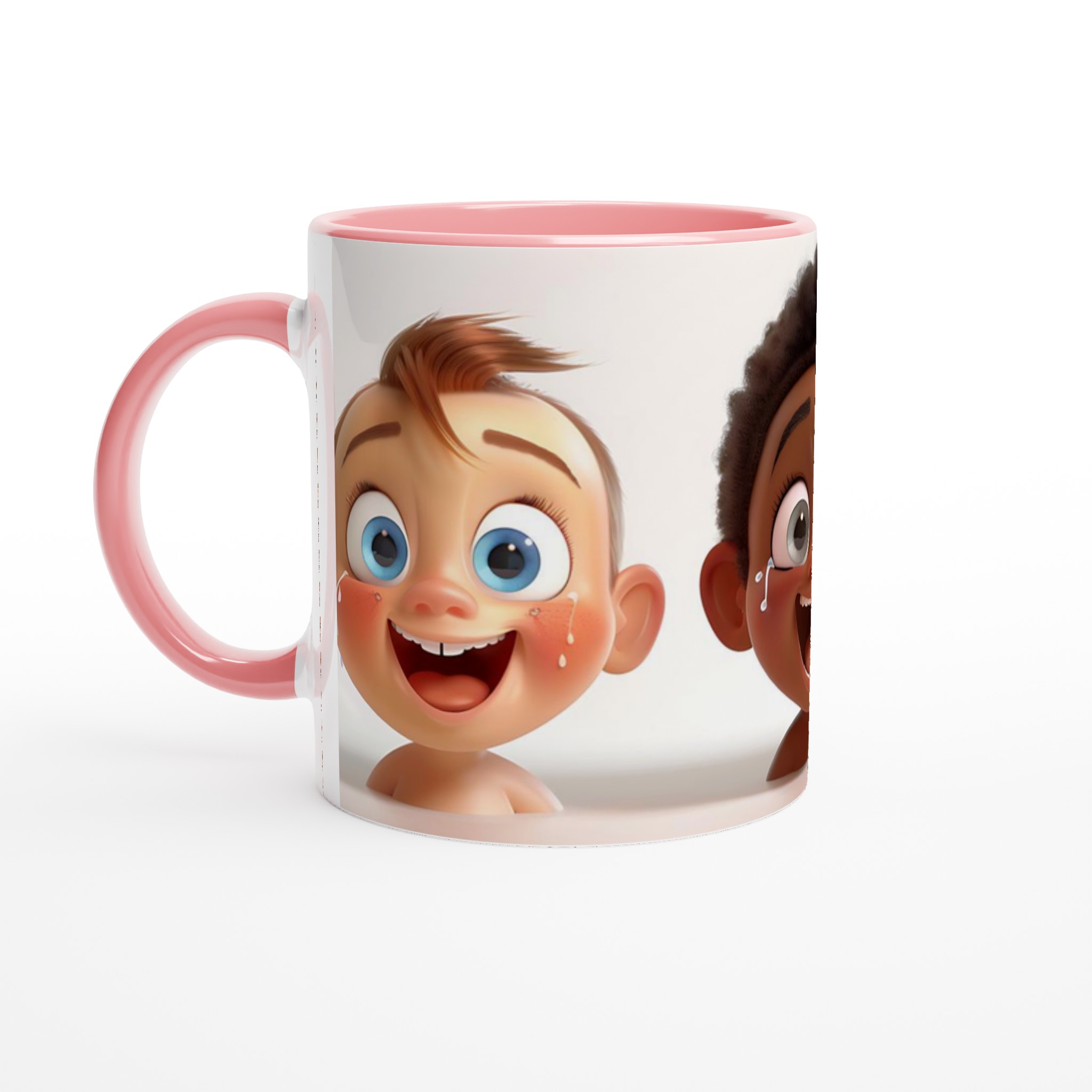 Glädjefylld Keramikmugg - 11oz Barnansiktsdesign i Flera Färger 6 221407af-5ac3-4b73-aa8f-520f79b751d5