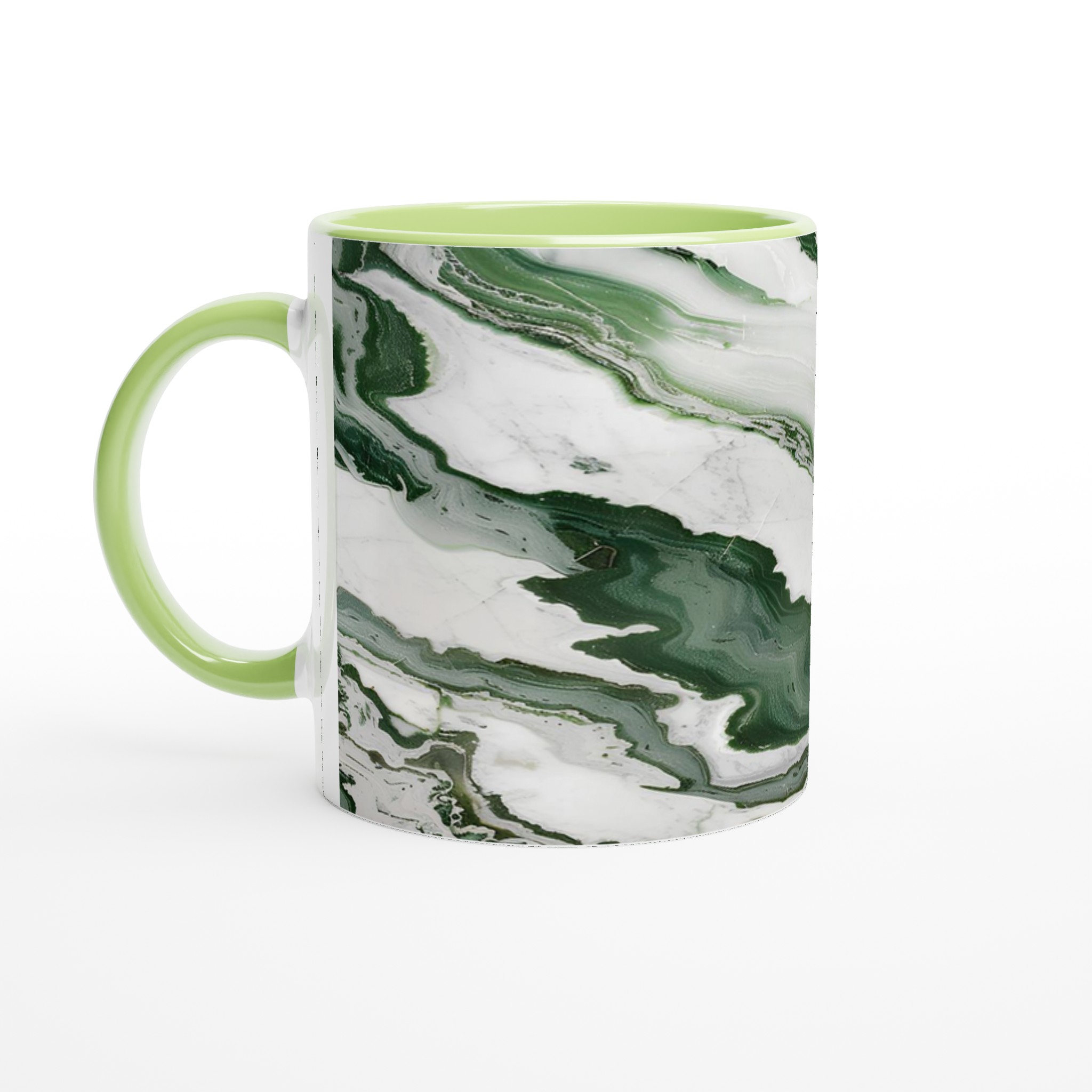 Abstrakt Grön Marmorerad Keramikmugg – 11oz Konstfull Kaffekopp i Valfri Färg 7 22325634-97d8-4b08-b1be-27d408680d0e