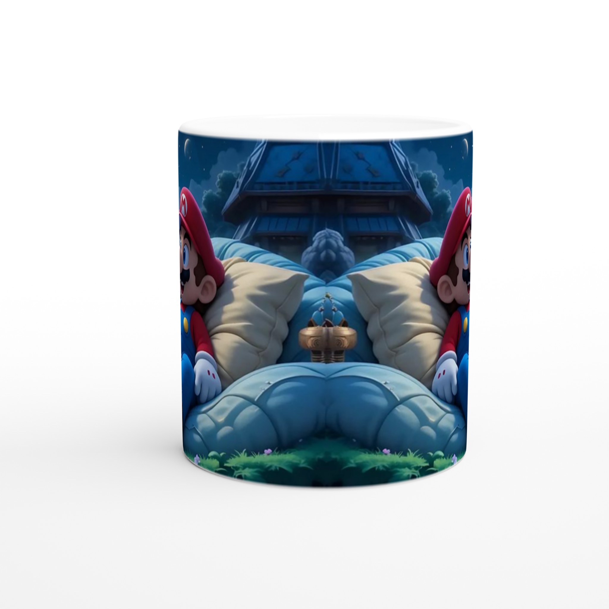 Vit 11oz keramisk mugg med spelande Mario-design i färgstarka nyanser 8 2238acf4-e796-4005-b520-ec53b47422ad