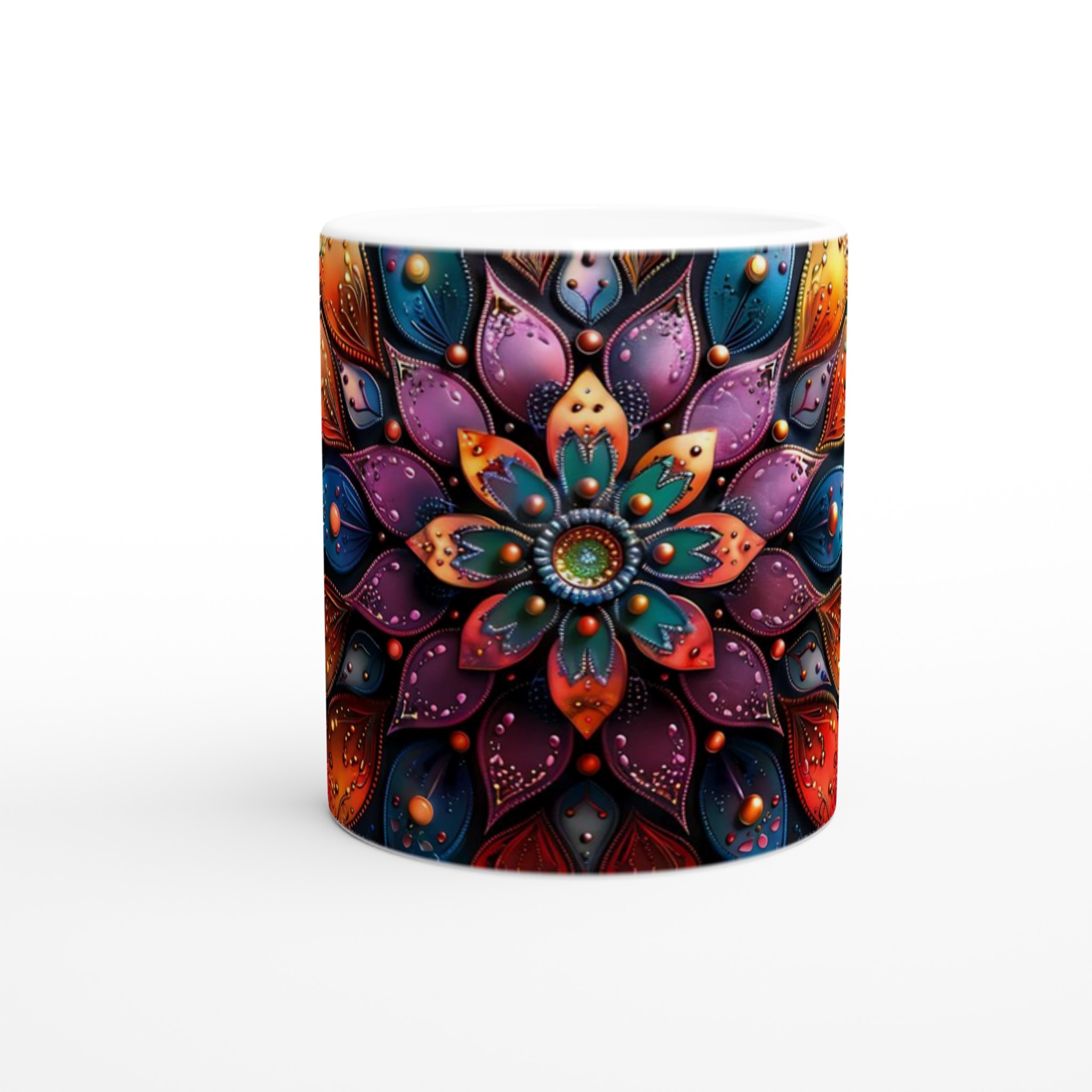 Färgsprakande Mandala Keramikmugg - 11oz konstnärlig dryckesupplevelse i flera nyanser 8 2245e269-55ed-4df3-95d4-10c52bc69a1e