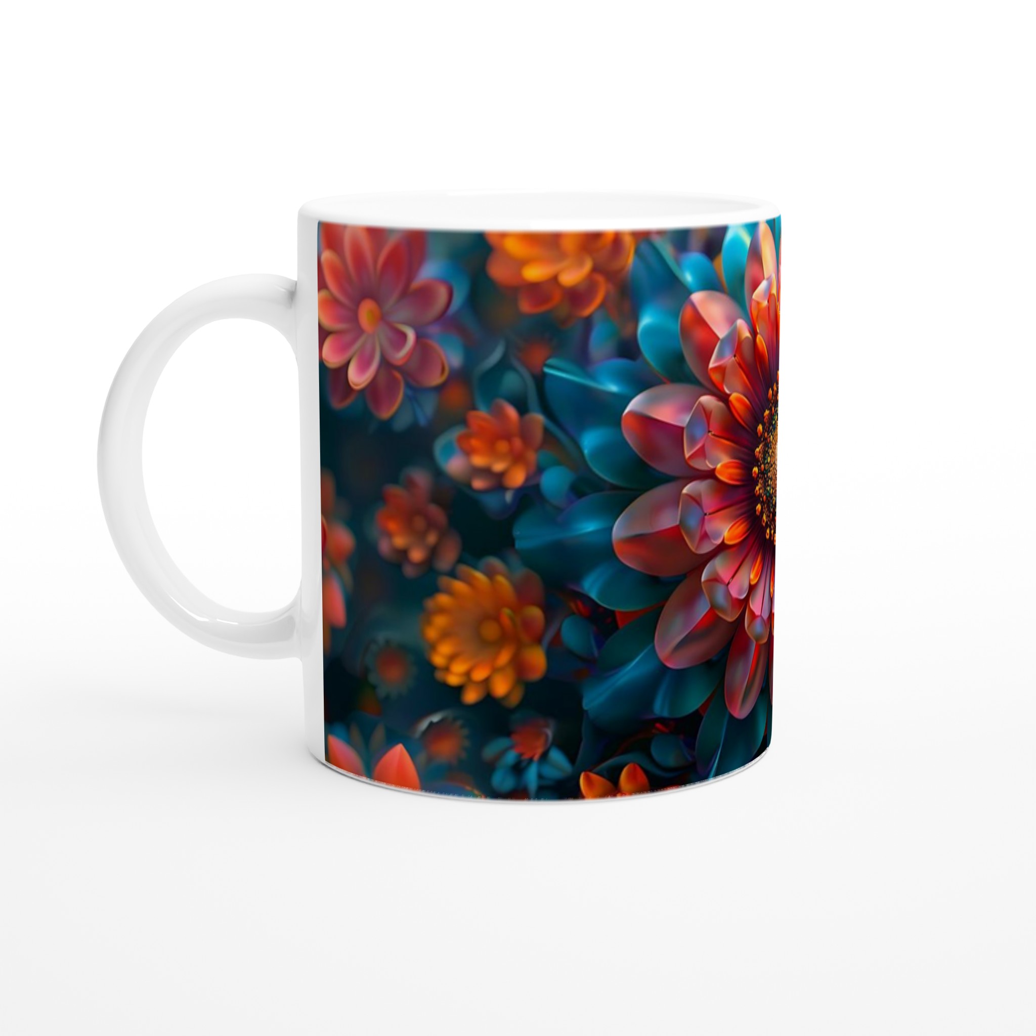 Mugg "Exotisk Blomma" – Levande Färgexplosion i Premium Keramik, 11 oz 1 2286796f-a05c-4258-9f20-7963601f2b47