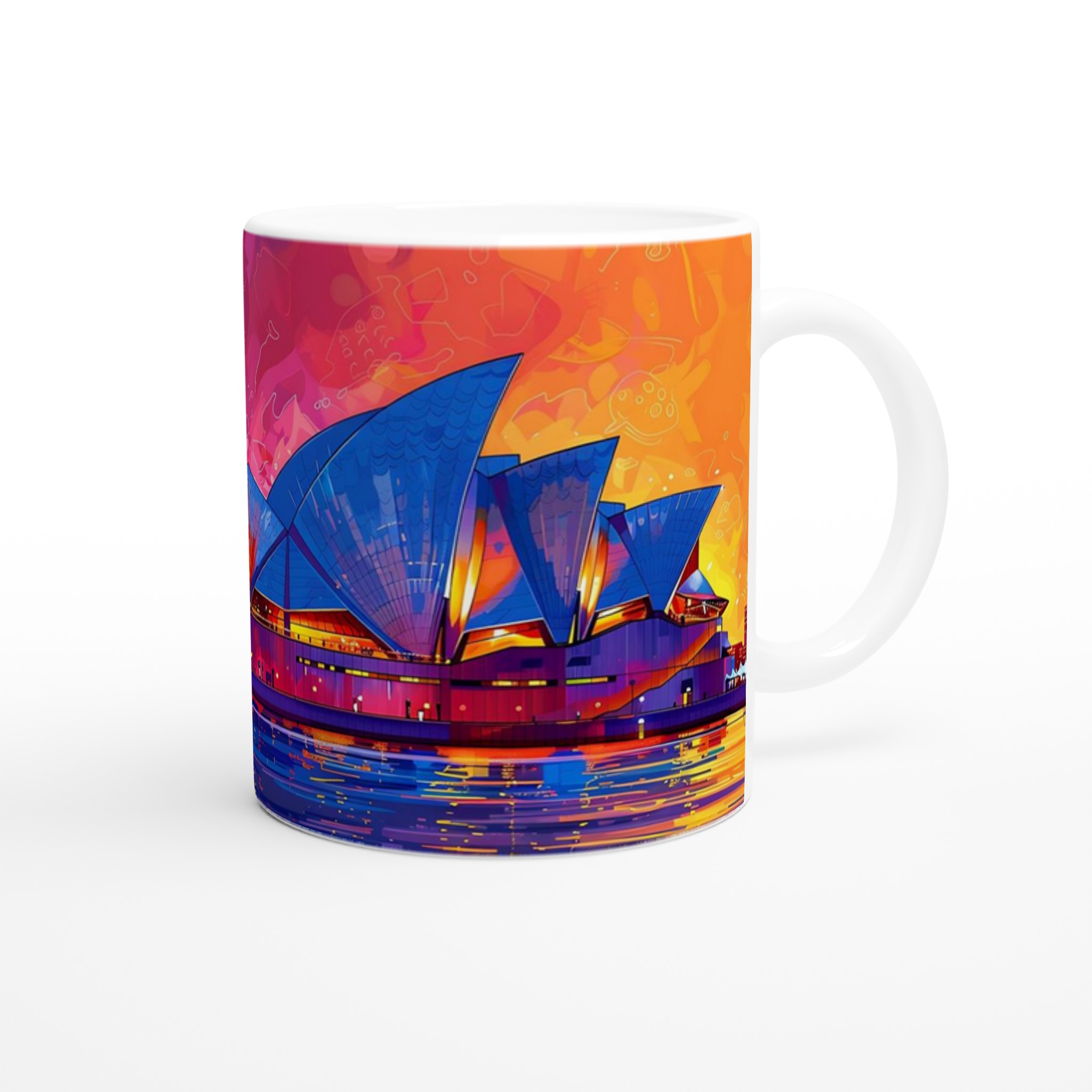 Sydney Opera House Konstnärlig Mugg – Färgglad Silhuett i Ditt Val av 7 Keramiska Nyanser 9 2290aace-9a1f-42dd-a20f-77f0f6ff4e09