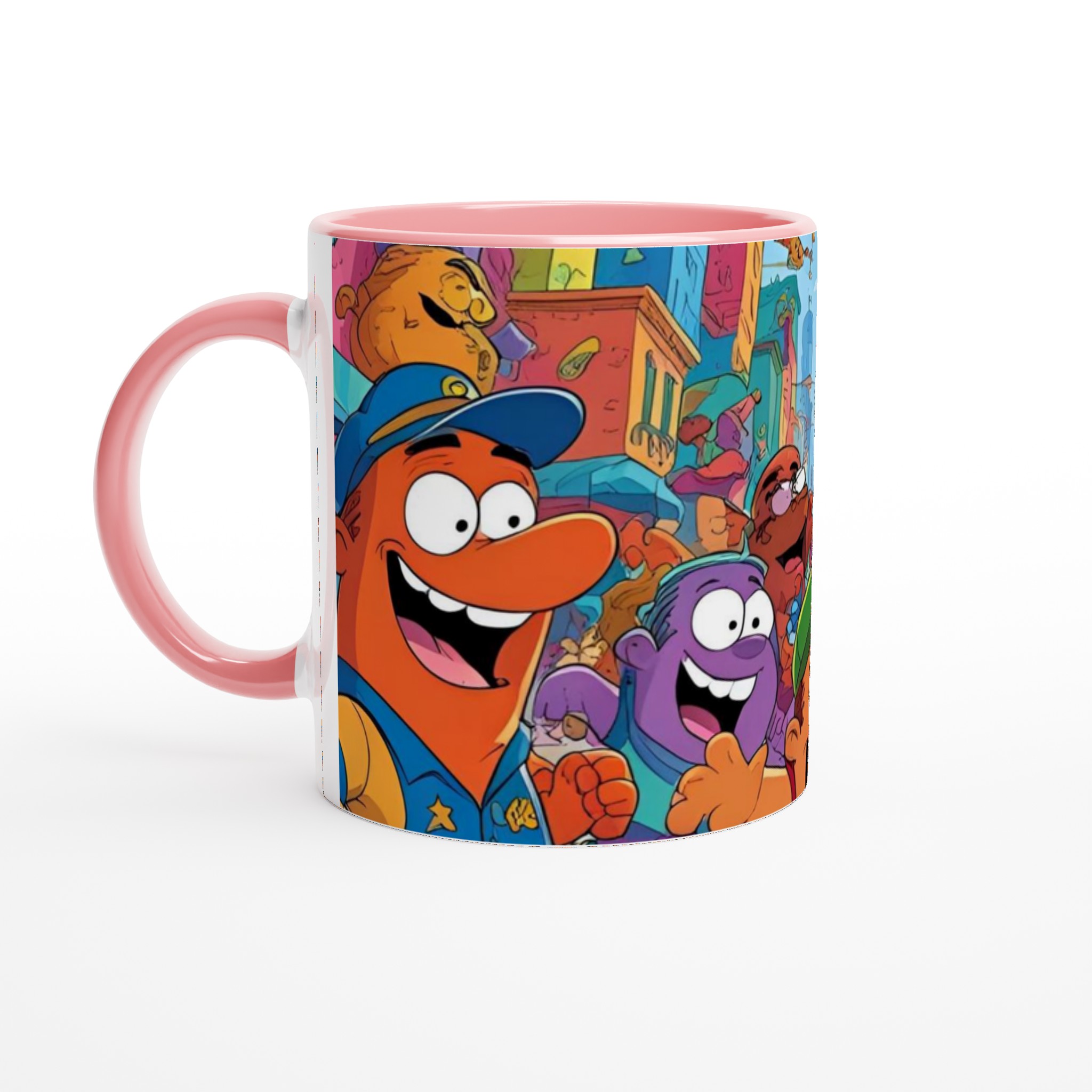 Vit 11oz keramisk mugg med färgstarkt och lekfullt tecknat motiv – välj din favoritfärg 6 22a2b3ca-e6af-4316-aa0e-bcc07f42684a