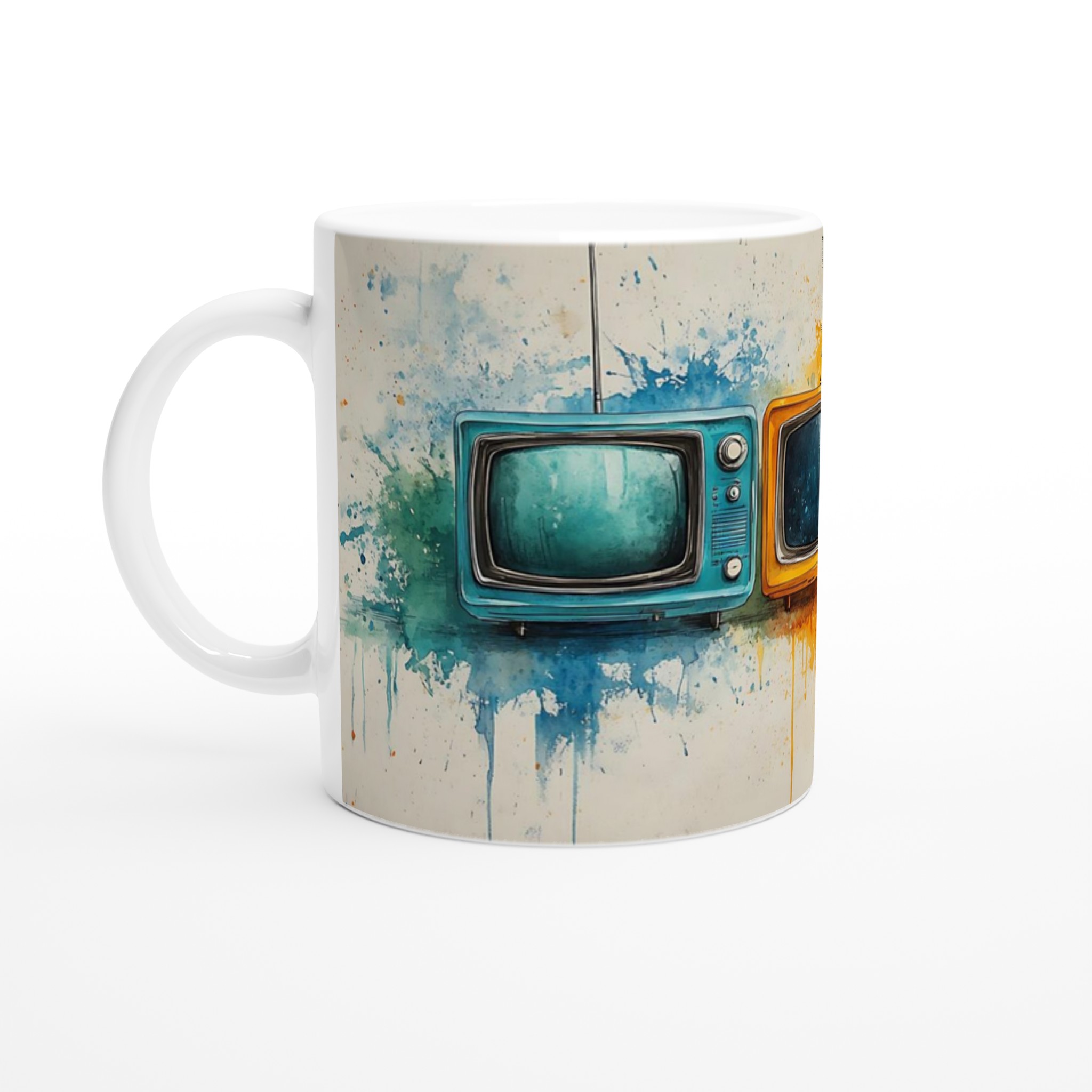 Retro TV Pop Art Keramikmugg – Färgglad Design för Kaffeälskaren i 7 Nyanser! 1 22d7db4e-6819-47b1-9588-1598979d6791