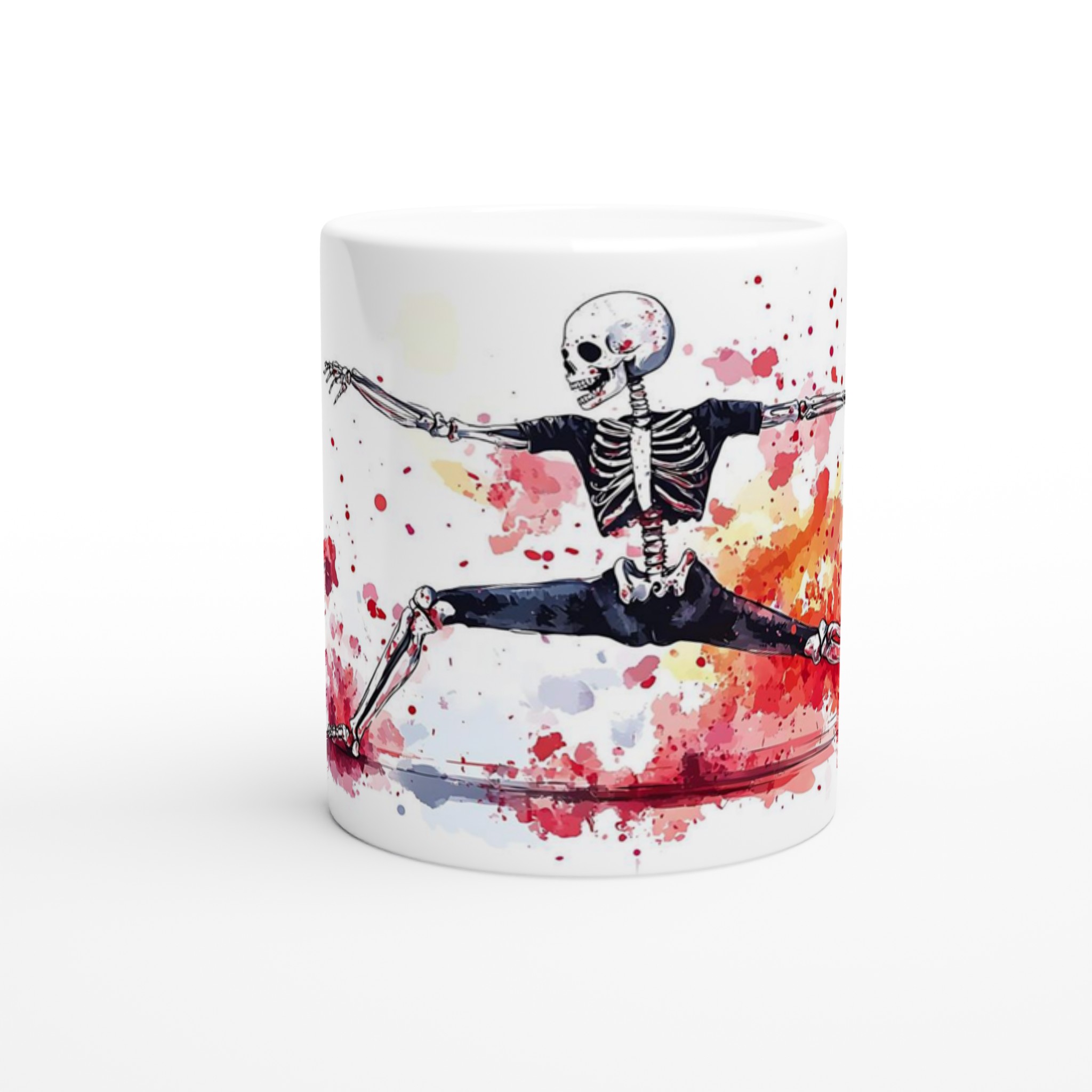 Yoga Skeleton Warrior Pose Mugg – Färgstark Keramik för Fitness- och Musikälskare, Välj din Färg! 8 23106f6a-0b7f-497b-b480-284d80686bbe