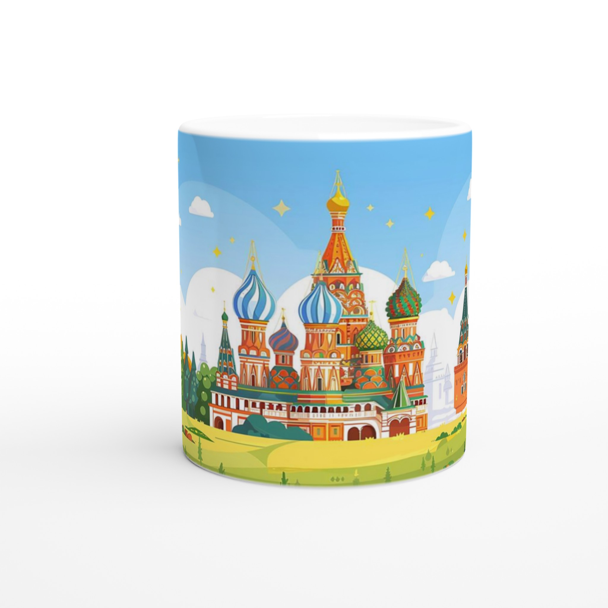 Moscow's St. Basil's Cathedral Mug – Vibrant Russia Landmark Art, Choose Your Color 8 231ebd5c-eba7-4503-b91f-a9c23ac2fdff