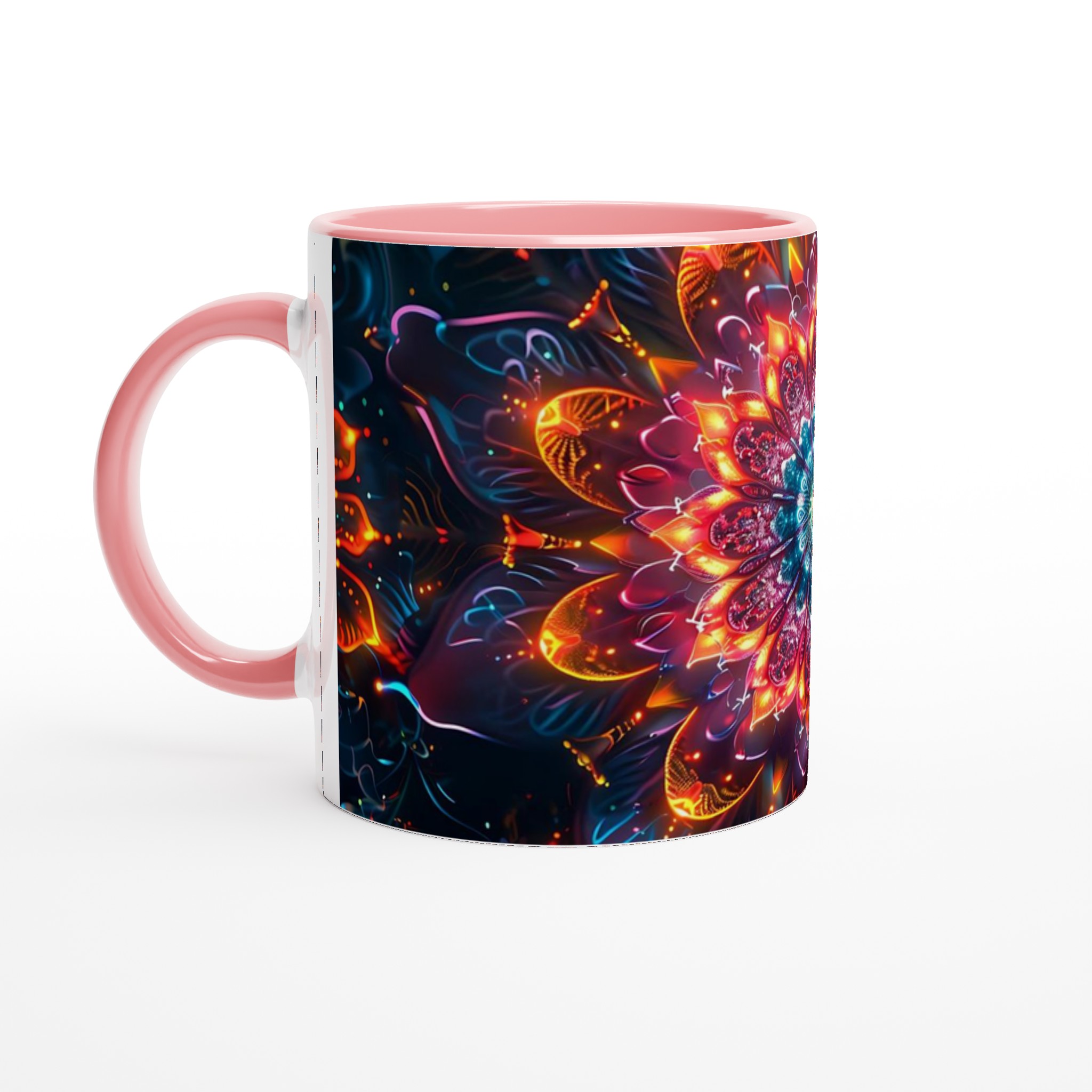 Kosmisk Mandala Mugg – 11oz Keramikmugg i Levande Neonfärg, Perfekt för Den Som Älskar Unik Konst 6 232f9f33-dc47-4eb2-a537-ee90552f13e4