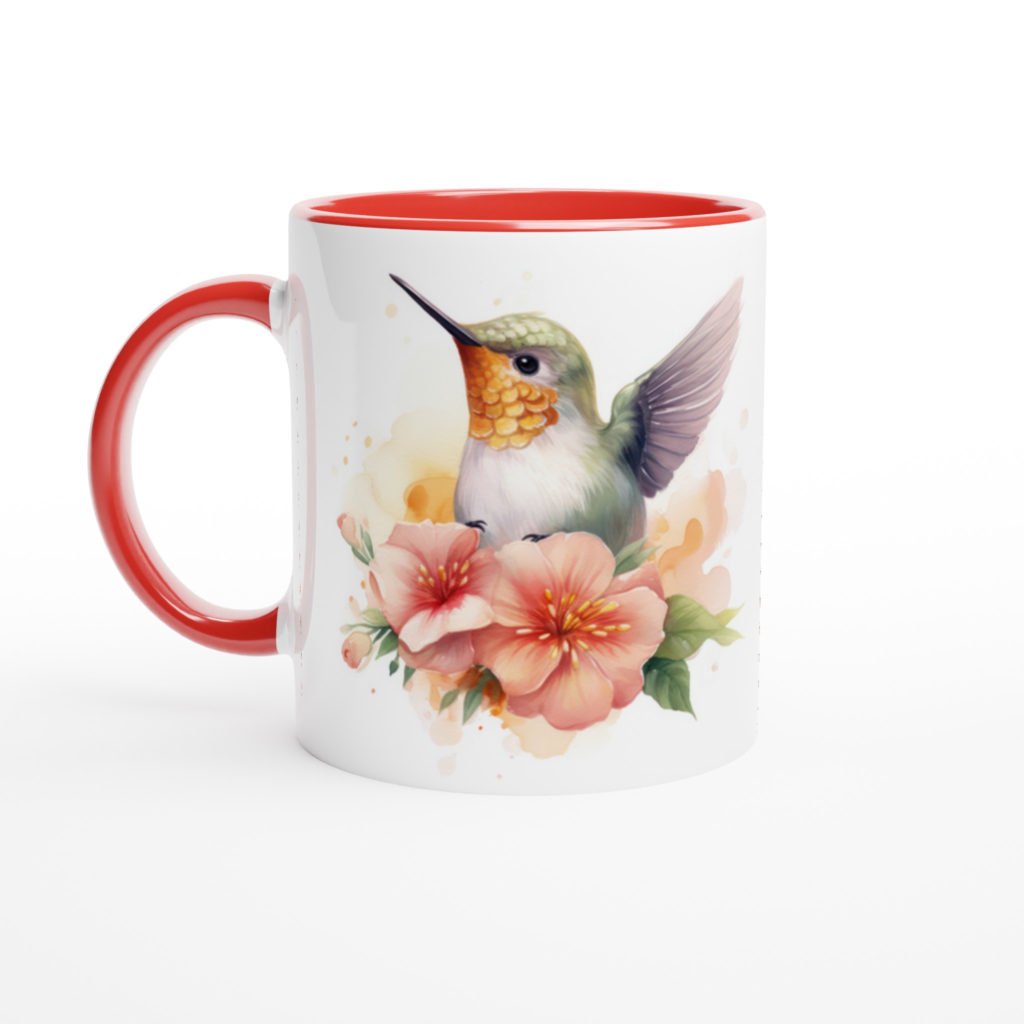 Vit 11oz keramisk mugg med blomstrande kolibri i mjuka pastellfärger – välj din favoritfärg 5 234b1f29-ae65-4dbb-9ec2-151a8faa4cd8