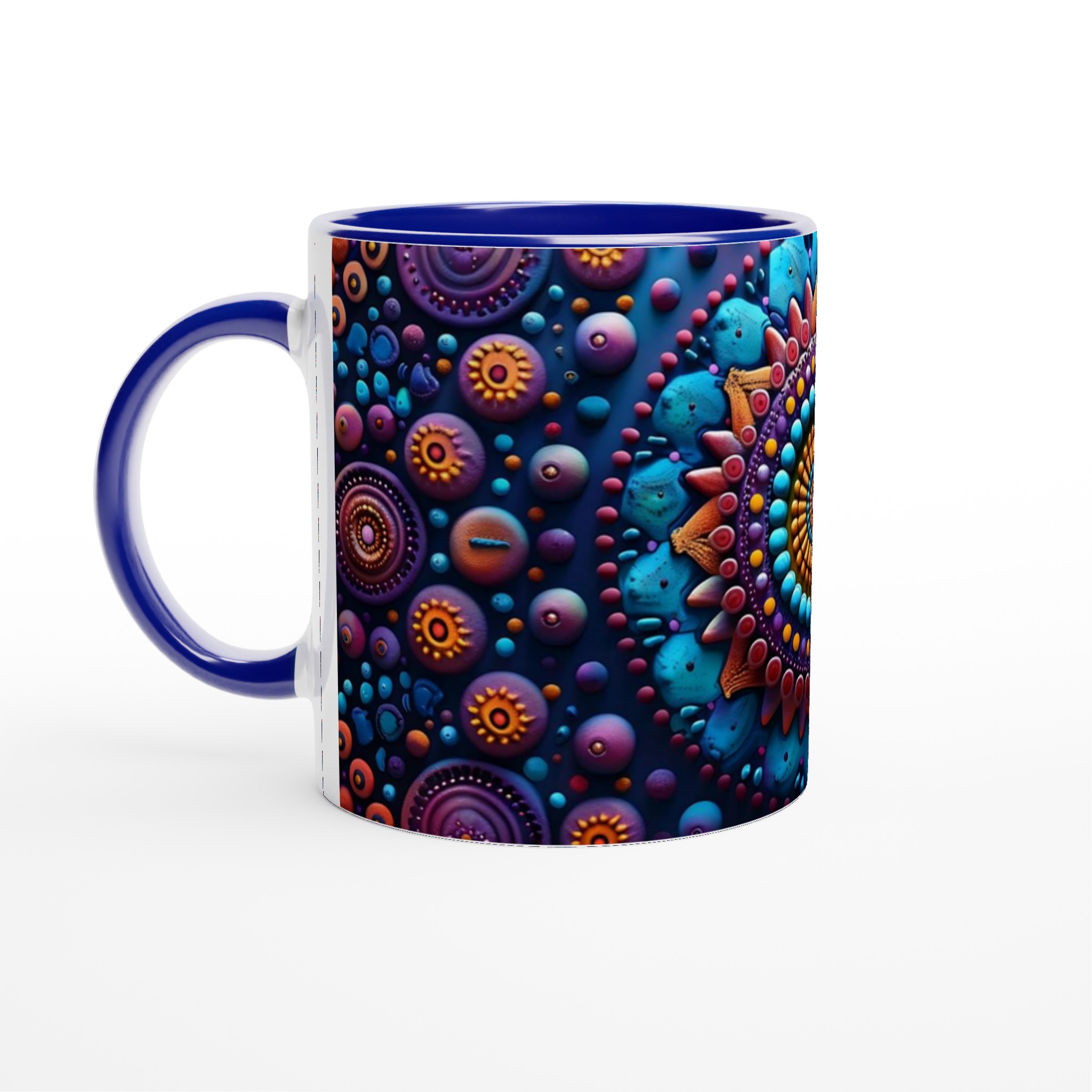Kosmisk Mandala Keramikmugg - 11oz, Levande Design i Valfri Färg 2 236563e3-7a4d-4718-b67f-c4bd9ae552a8