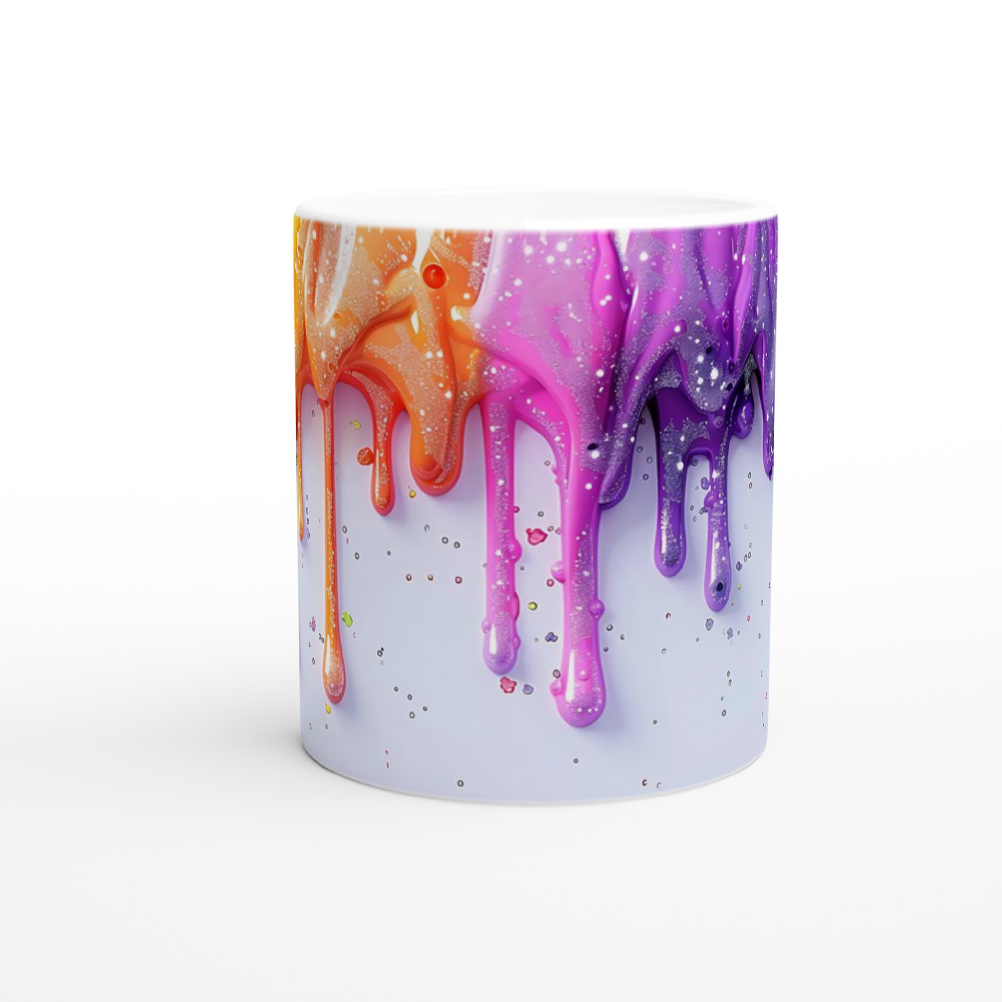 Rainbow Glitter Drip Keramikmugg - 11oz, Välj din favoritfärg för en magisk kaffestund! 8 23675ed1-968c-4659-baf6-db39e038f750