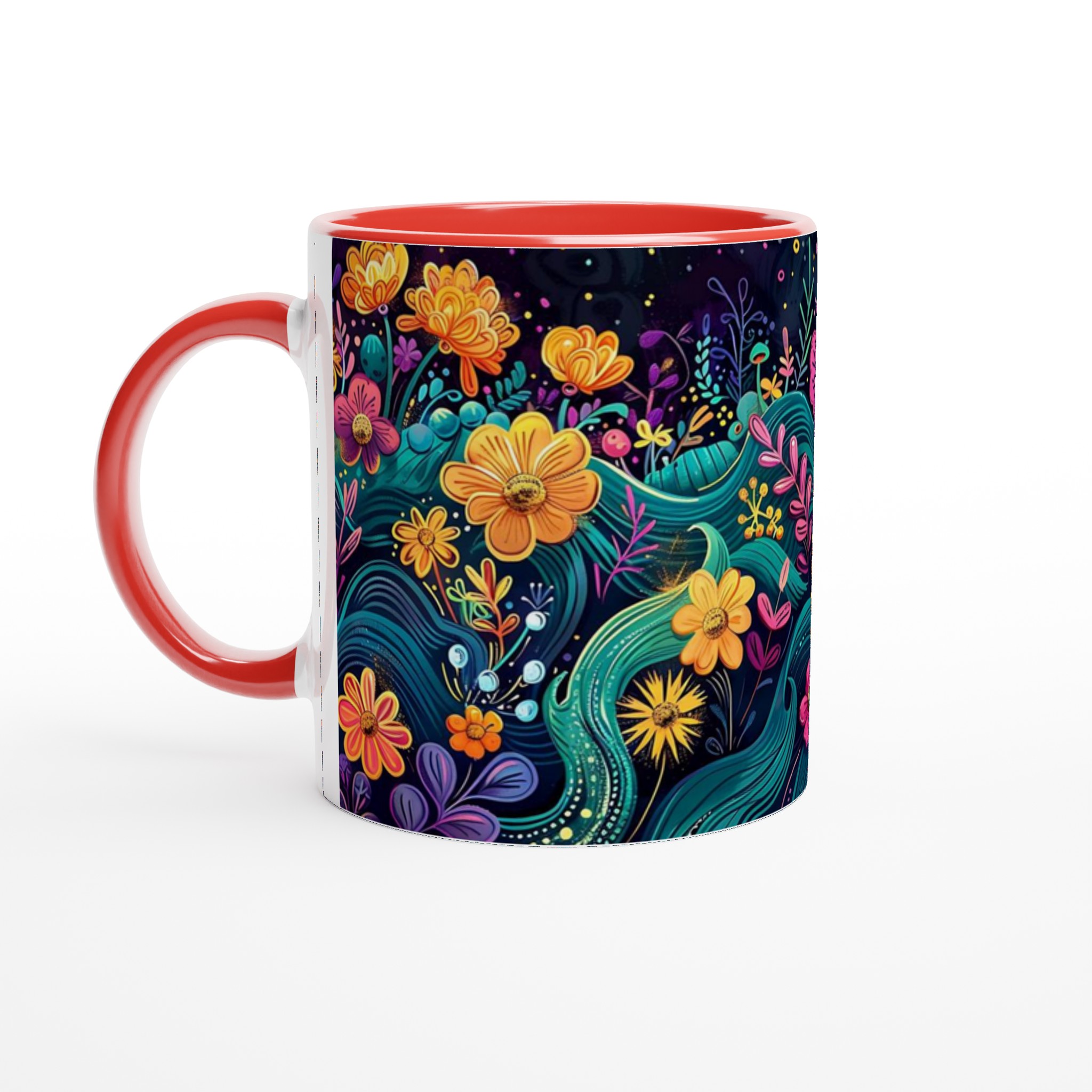 Färgsprakande Blomstermugg – En Konstnärlig Kaffekopp för Dig som Älskar Glädje och Färg 5 237e22e6-de7c-4273-92b1-364fcd53c5cb