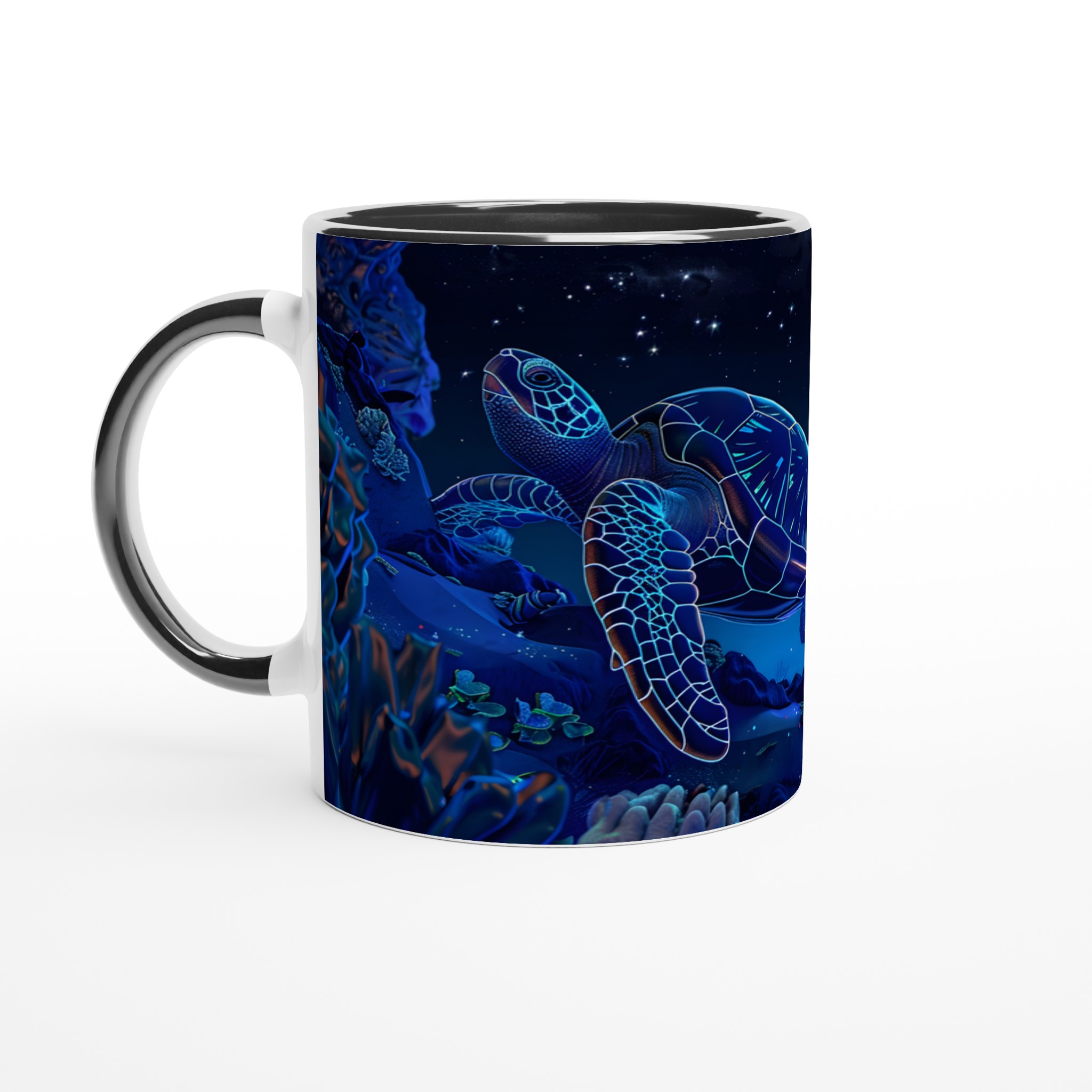 Kosmisk havssköldpadda 11oz keramikmugg – Drömsk nattmotiv i ditt val av färg 4 23897917-3948-4492-9cb3-97df685f143c
