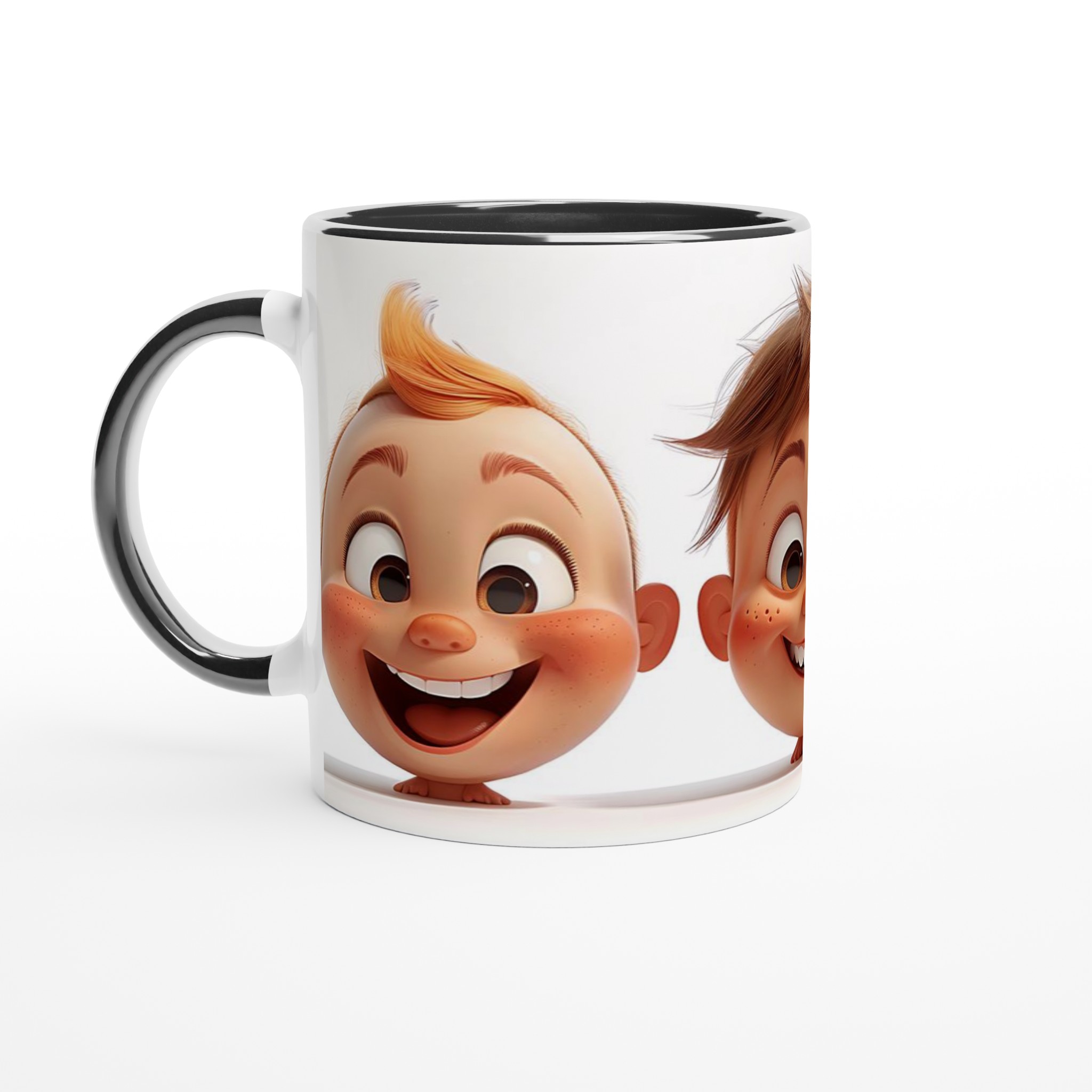 Glad Cartoon Ansikten Keramikmugg - Personlig 11oz Kaffekopp för Barn & Vuxna i Valfri Färg! 4 239096fb-7d31-4ac7-b855-4bfcc6f1caba